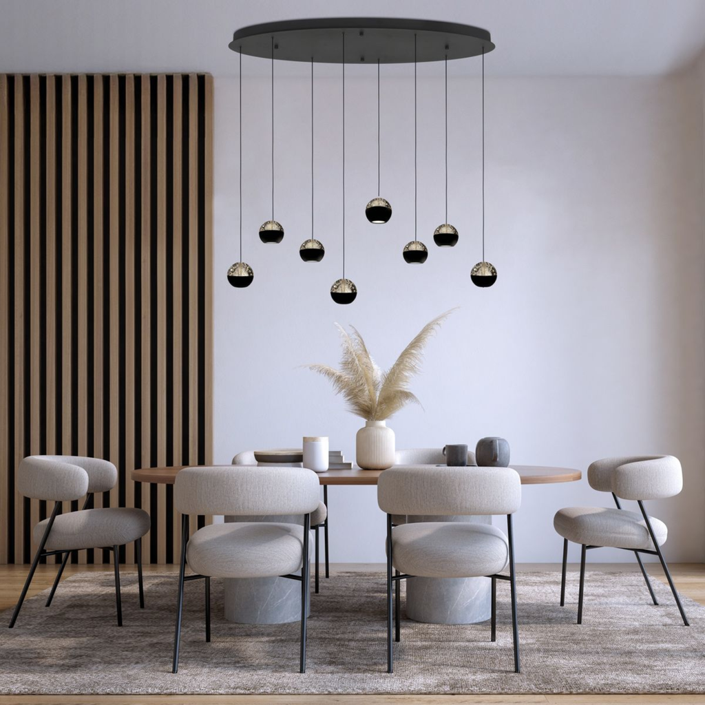 Steinhauer Belluno Hanglamp | 8-Lichts, Verstelbaar Cable Lift voor Eettafel en Woonkamer