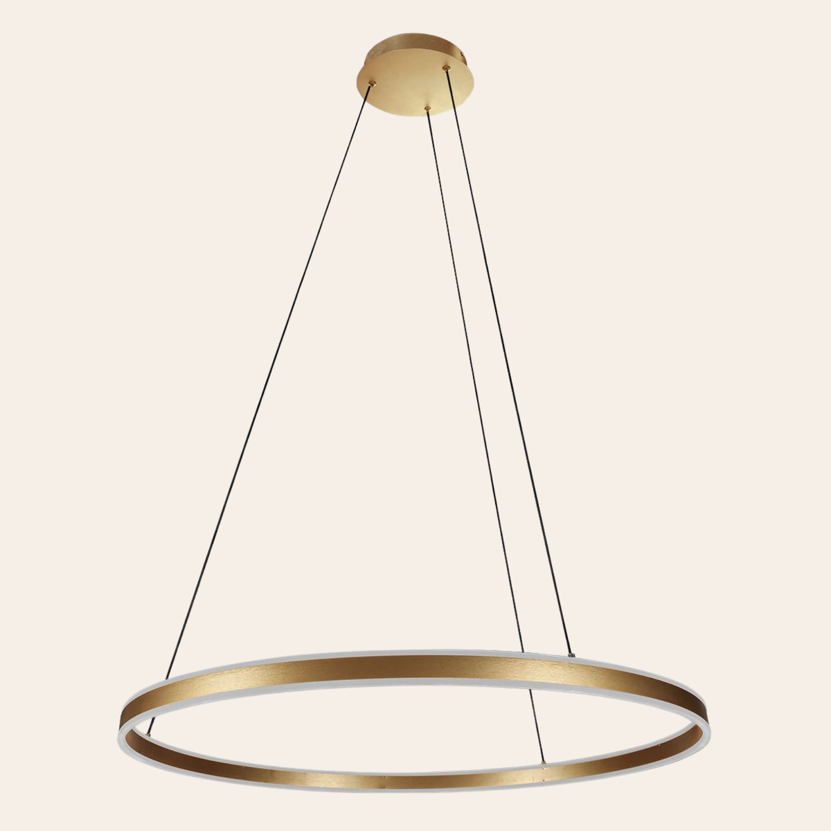 Steinhauer Ringlux Hanglamp Eettafel | Gouden LED Ring Ø80 cm, Verstelbaar, Dimbaar Steinhauer