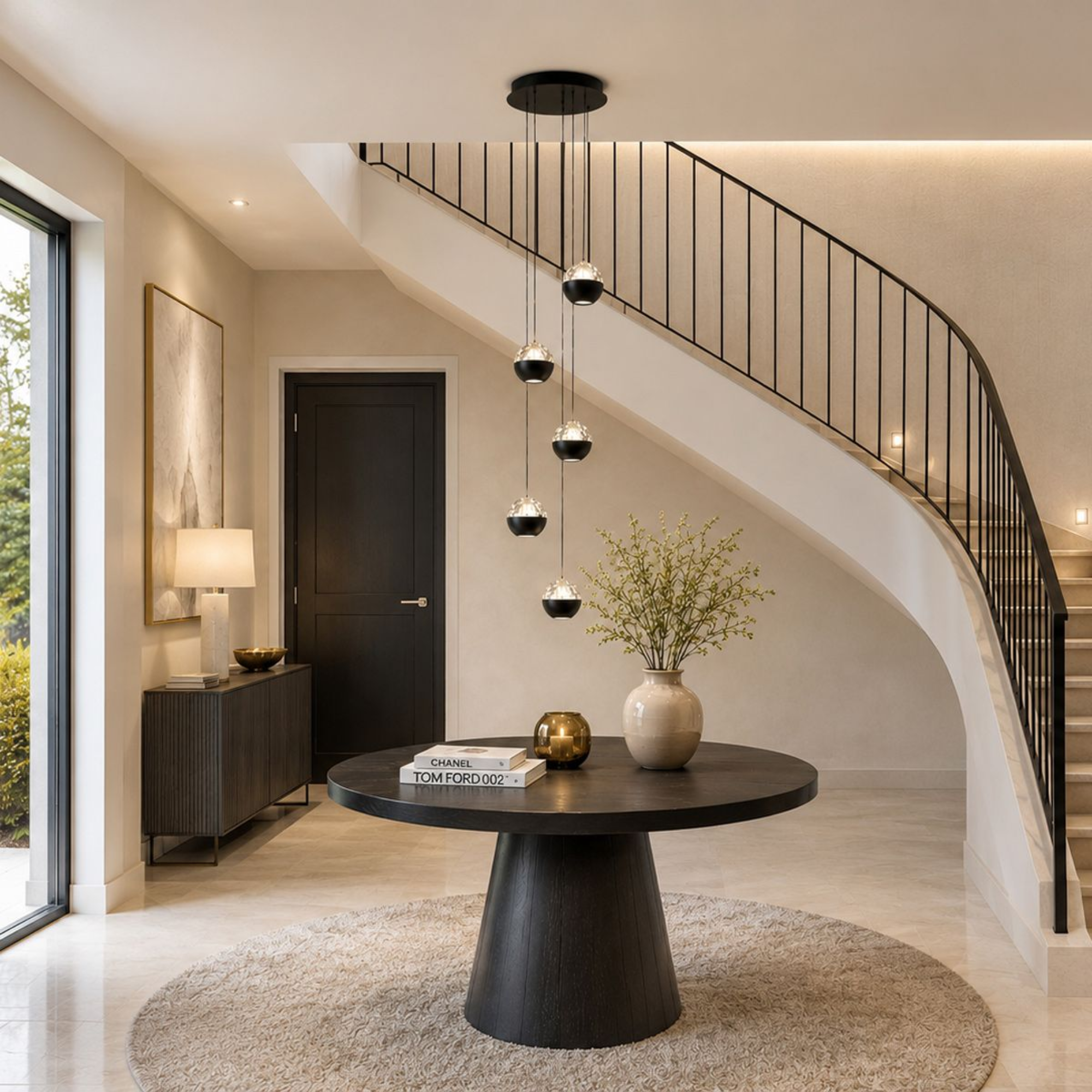 Steinhauer Belluno Hanglamp | 5-lichts, Smoke Glas, Verstelbaar Cable Lift