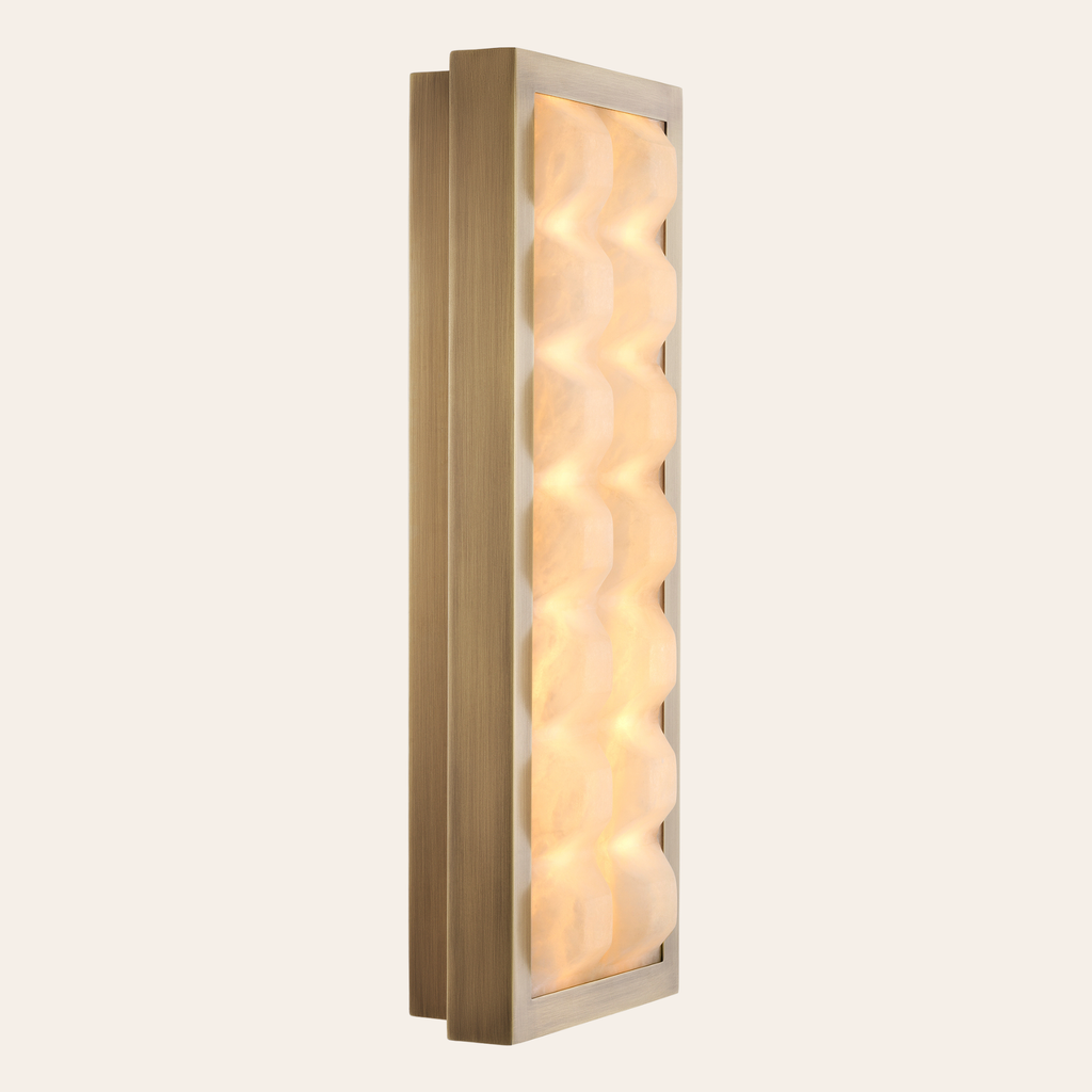 Eichholtz Cabildo Wandlamp | Antiek Messing, Alabaster