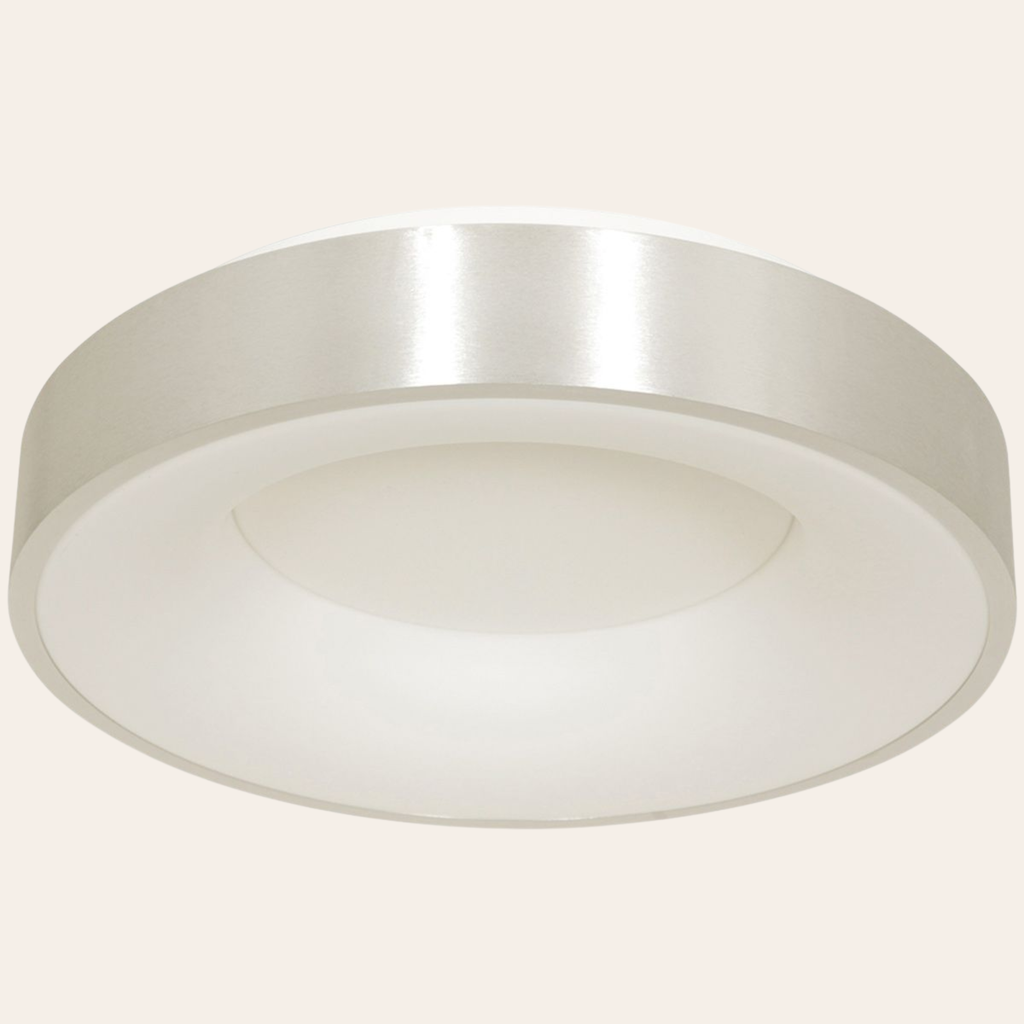 Steinhauer Ringlede Plafondlamp | Zilveren LED Ø48 cm, Dimbaar voor Slaapkamer en Woonruimte