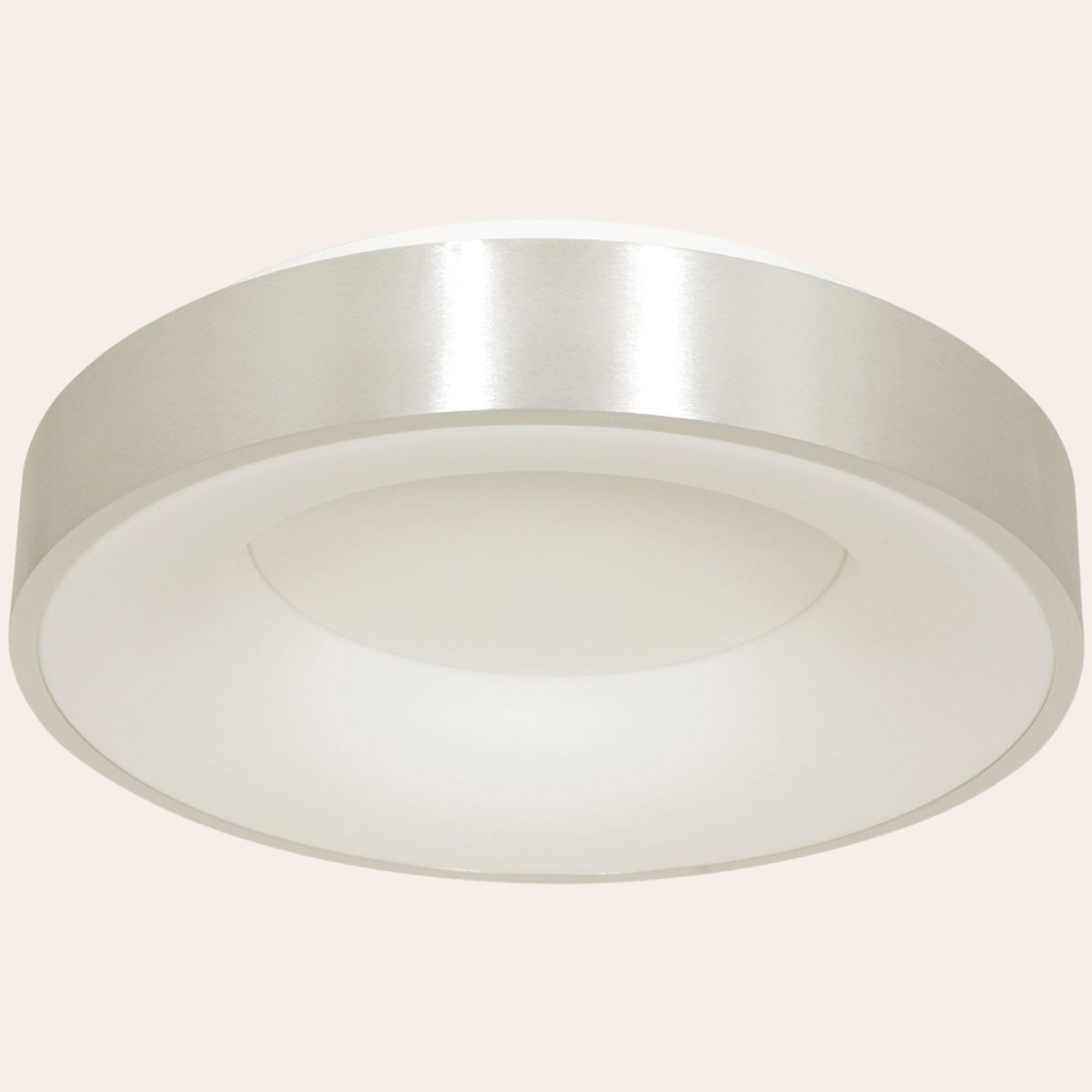 Steinhauer Ringlede Plafondlamp | Zilveren LED Ø48 cm, Dimbaar voor Slaapkamer en Woonruimte