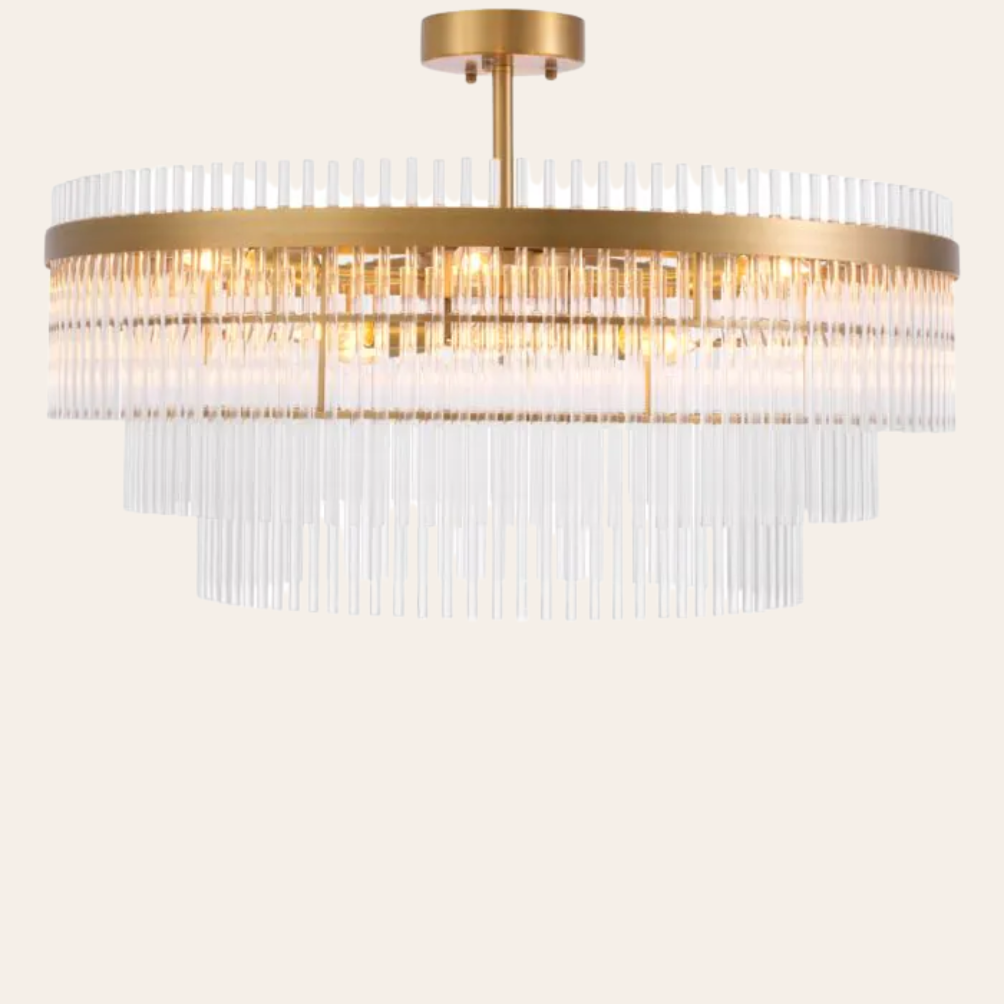 Eichholtz East Plafondlamp | Antiek Messing, Helder Glas voor Slaapkamer