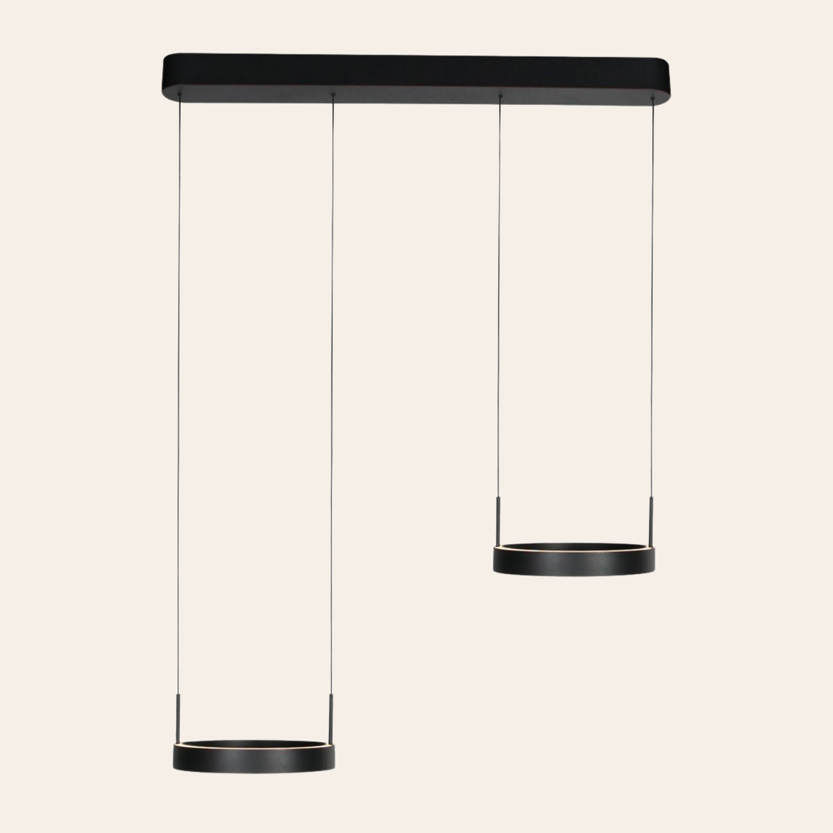Steinhauer Mykty Hanglamp | Zwart, Verstelbare Cirkelringen voor Eettafel en Woonkamer Steinhauer