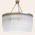Eichholtz Hector Hanglamp S | Licht Geborsteld Messing, Helder Glas