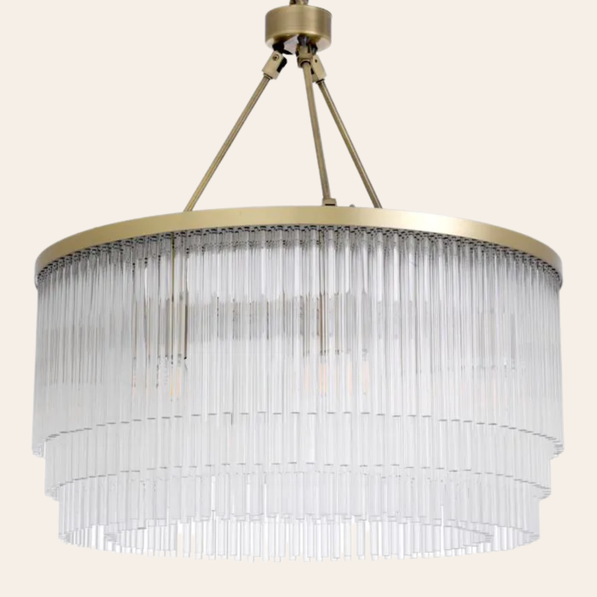 Eichholtz Hector Hanglamp S | Licht Geborsteld Messing, Helder Glas
