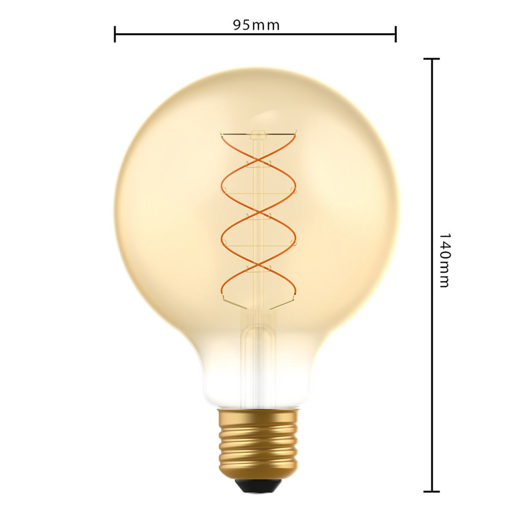 Led filament lichtbron I14980S met E27 fitting - dimbaar - 1800K - 4W - 250 Lumen