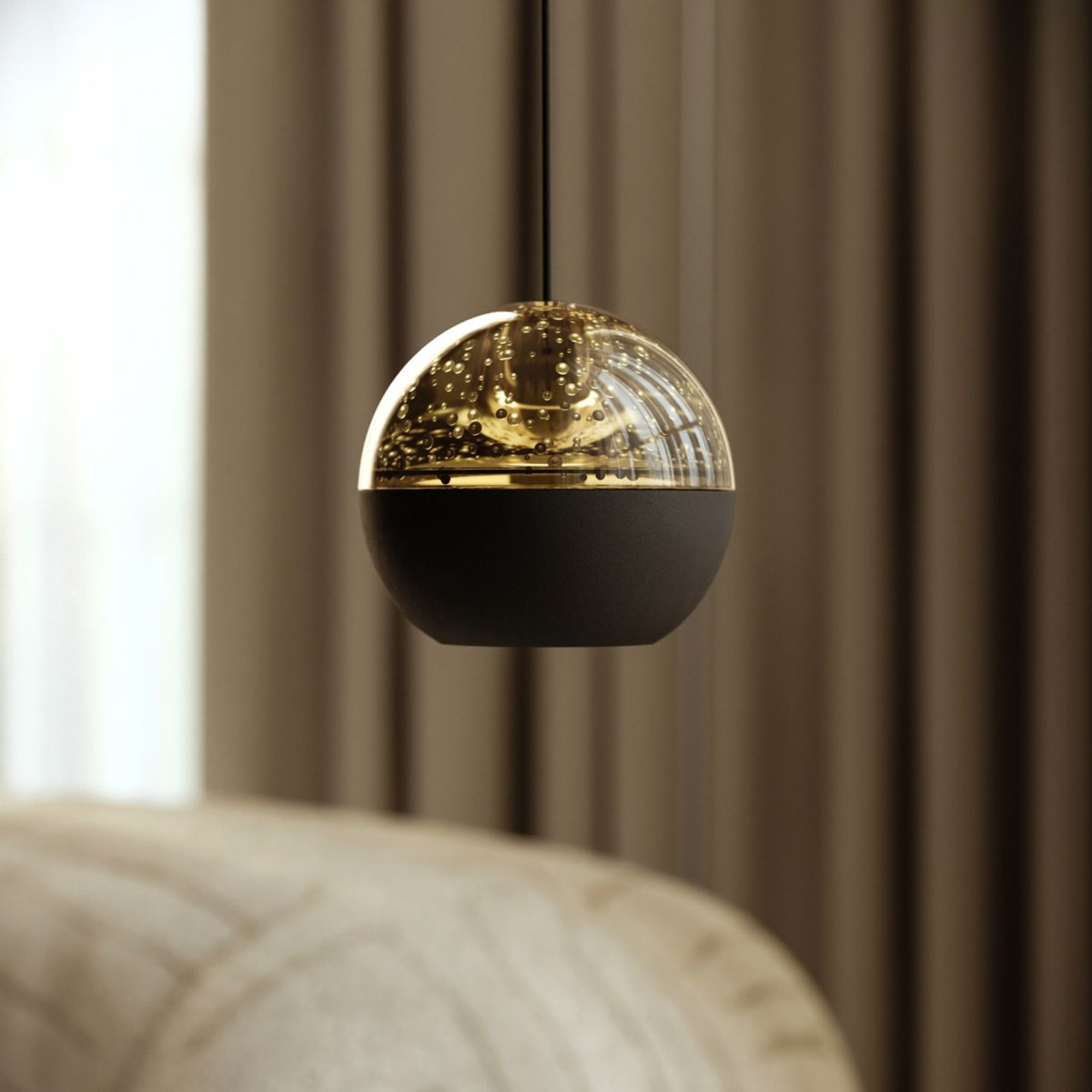 Steinhauer Belluno Hanglamp | Zwart, Smoke Glas, Dim to Warm LED