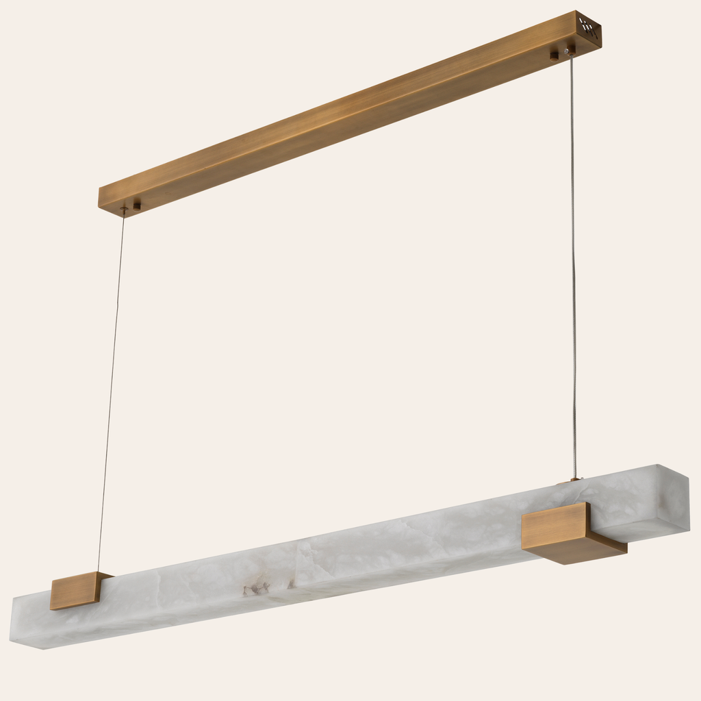 Eichholtz Furore Hanglamp | Albast, Antiek Messing, Ideaal Voor Eettafel