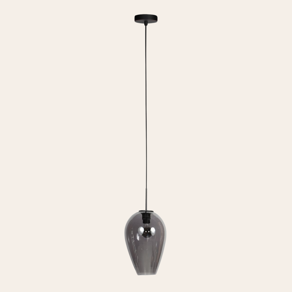 Steinhauer Drovia Hanglamp Eettafel | Smoke Glas, In Hoogte Verstelbaar, Industrieel Design Steinhauer
