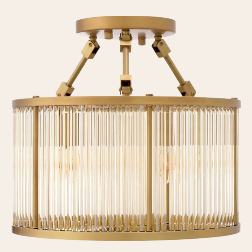 Eichholtz Bernardi S Plafondlamp | Antiek Messing, Art Deco Design
