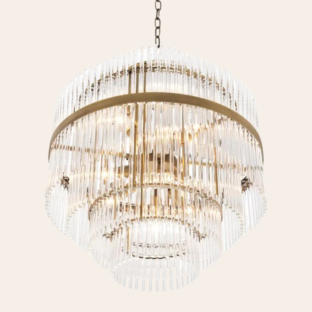 Eichholtz East Kroonluchter | Antiek Messing, Art Deco Stijl