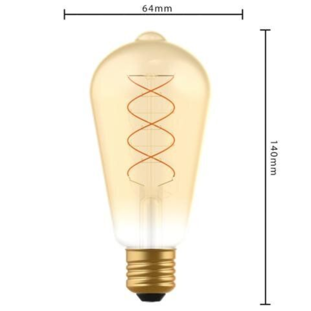 Led filament lichtbron I14948S met E27 fitting - dimbaar - 1800K - 4W - 250 Lumen