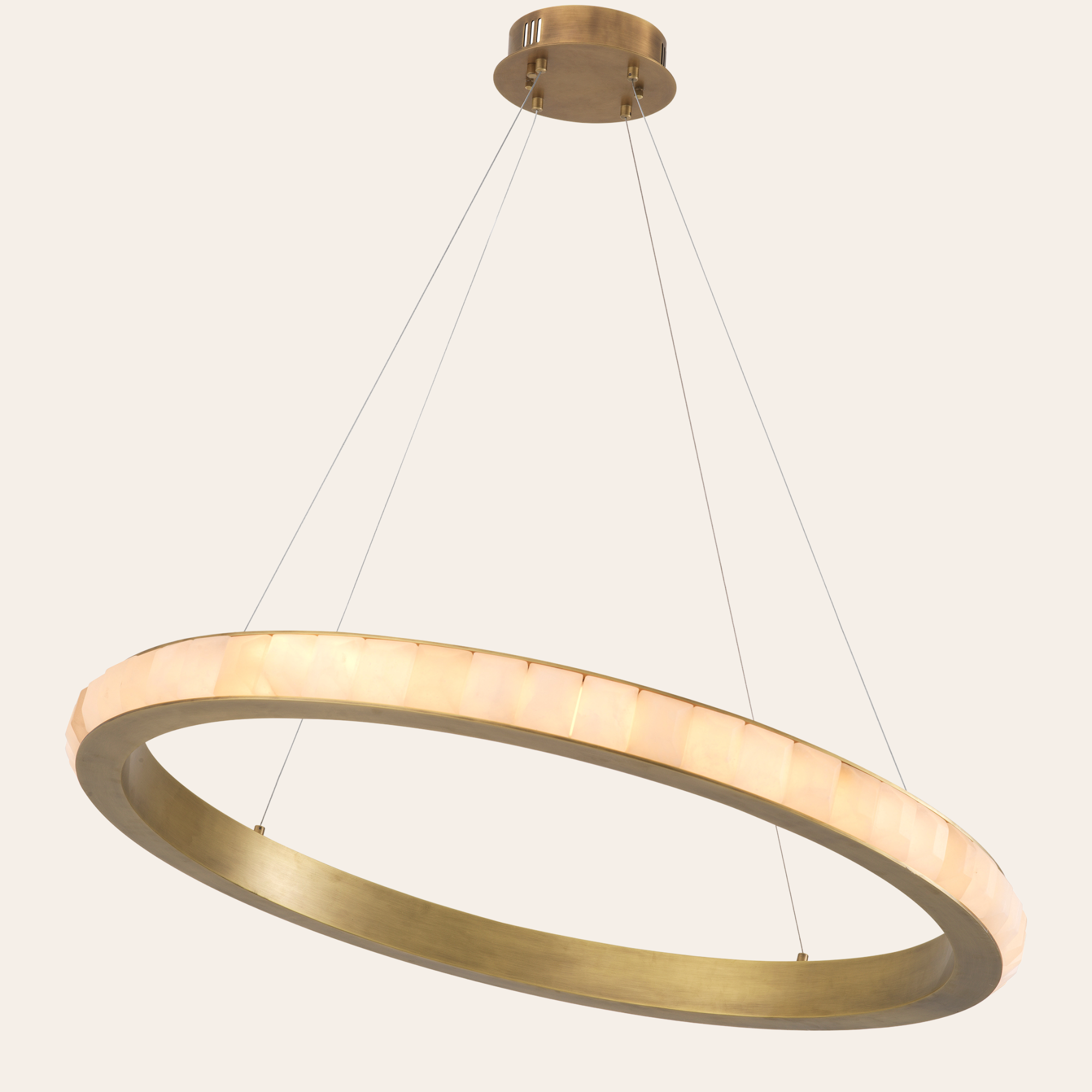 Eichholtz Cabildo Hanglamp | Antique Brass, Alabaster