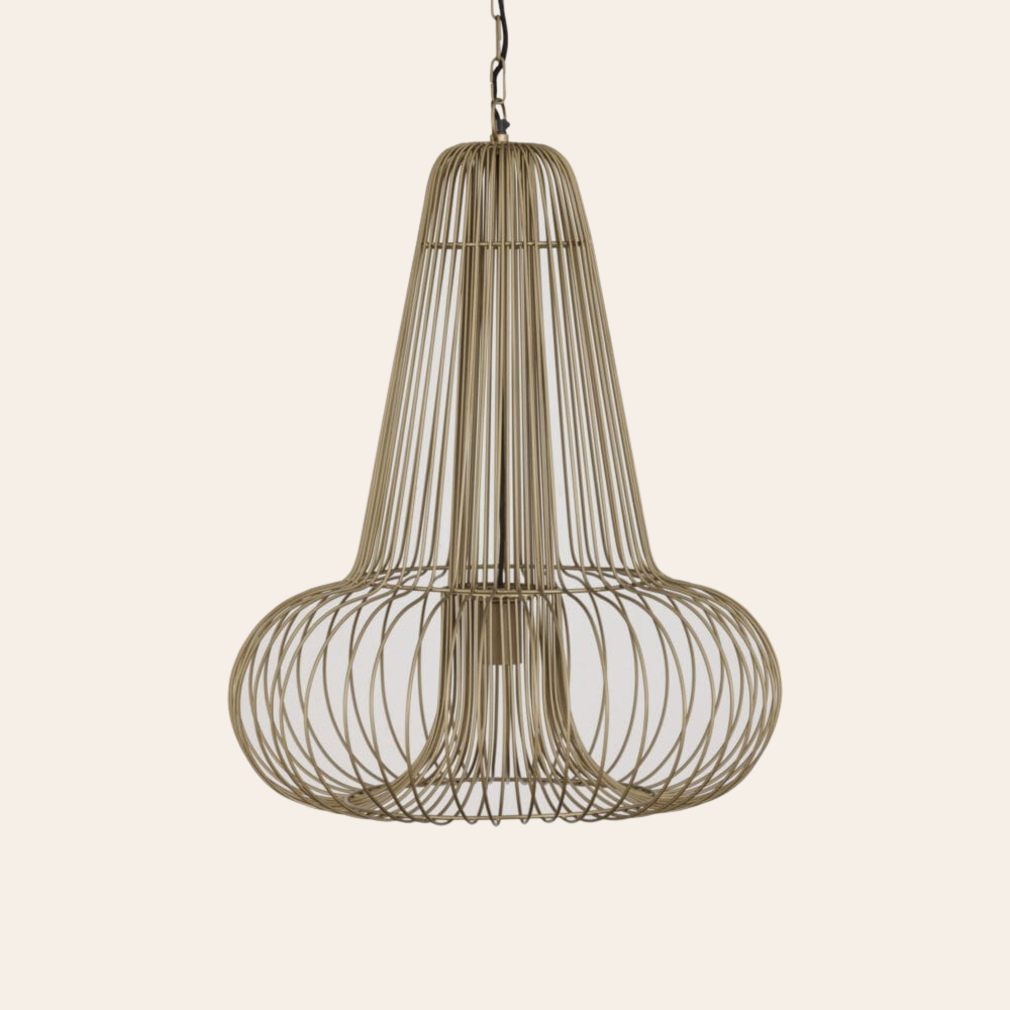PTMD Aluesi Hanglamp Brons met Antiek Messing Afwerking - Metalen Design Hanglamp 1-Lichts