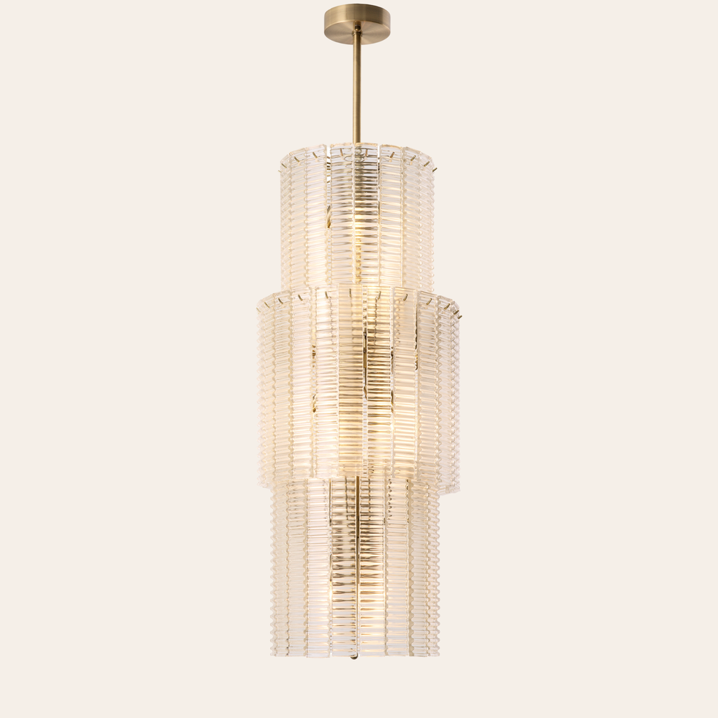Eichholtz Imperial Kroonluchter | Brushed Brass, Clear Glass