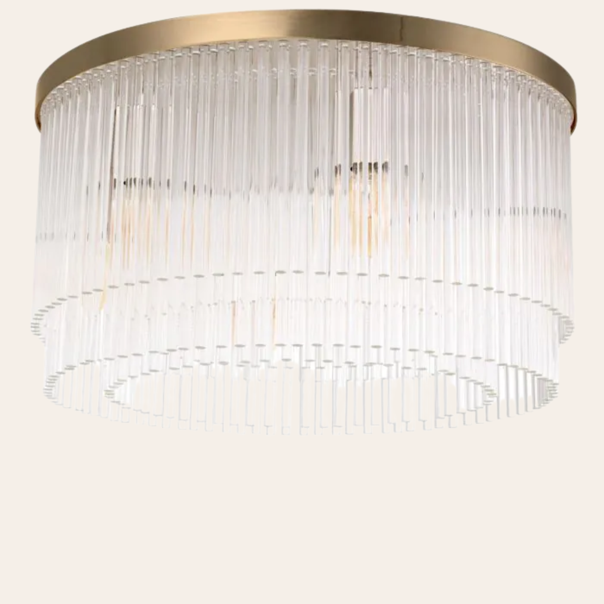 Eichholtz Hector Plafondlamp | Licht Geborsteld Messing, Art Deco Slaapkamer Verlichting