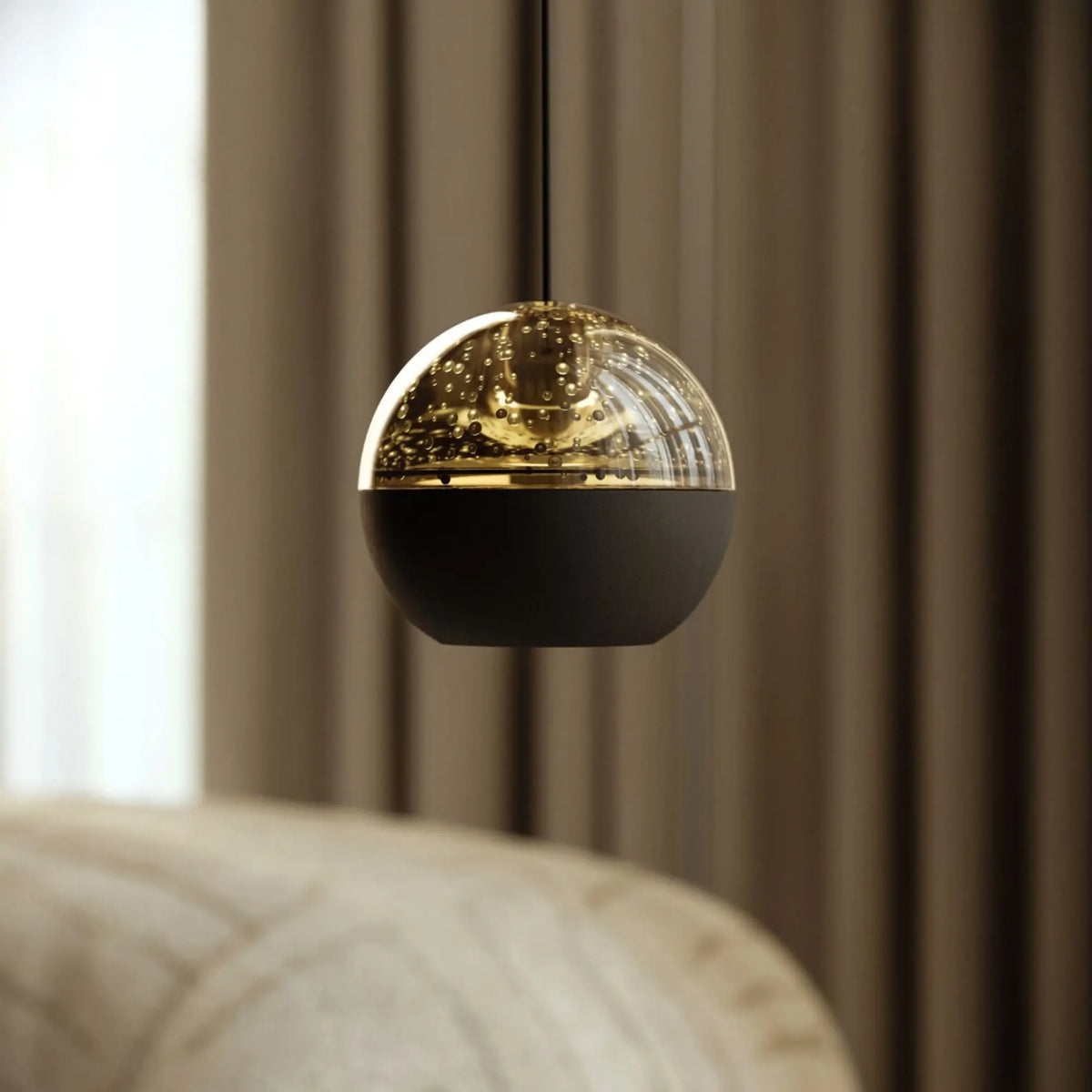 Steinhauer Belluno Hanglamp | Zwart, Smoke Glas, Dim to Warm LED Steinhauer