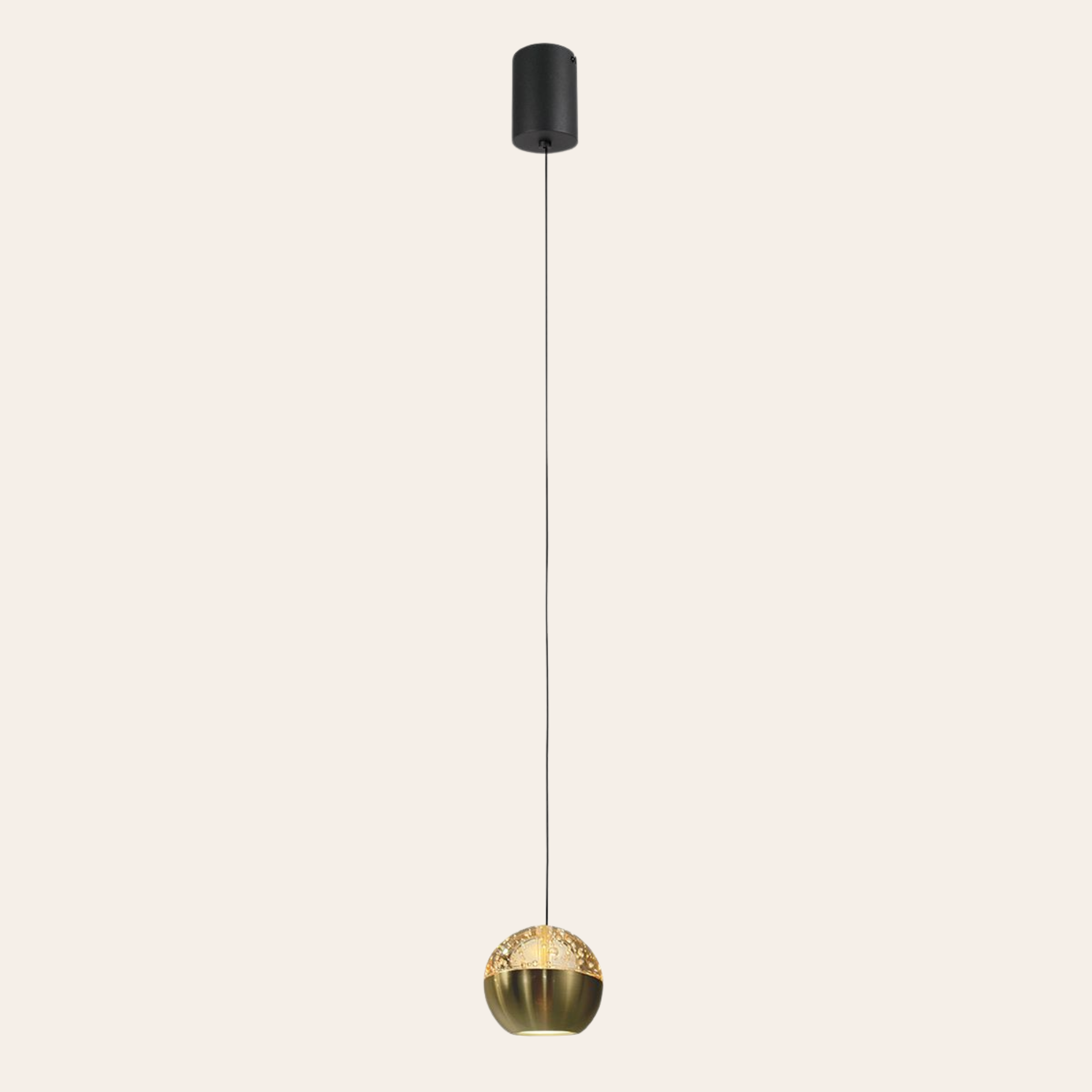 Steinhauer Belluno Hanglamp | Messing, Amberglas, Dimbaar LED