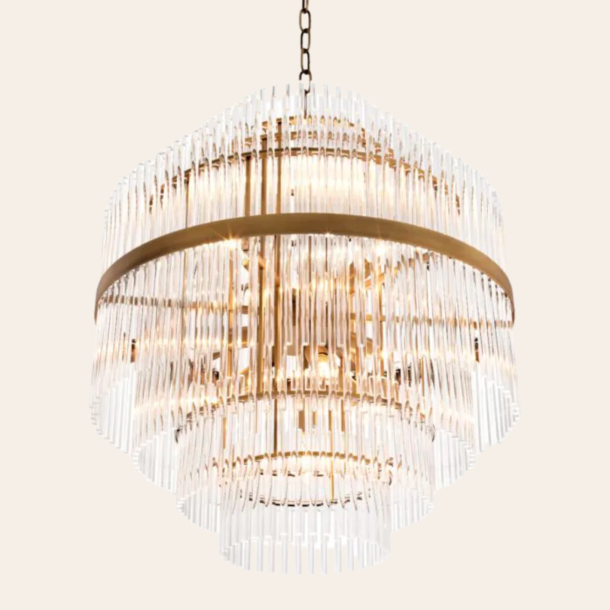 Eichholtz East Kroonluchter | Antiek Messing, Art Deco Stijl