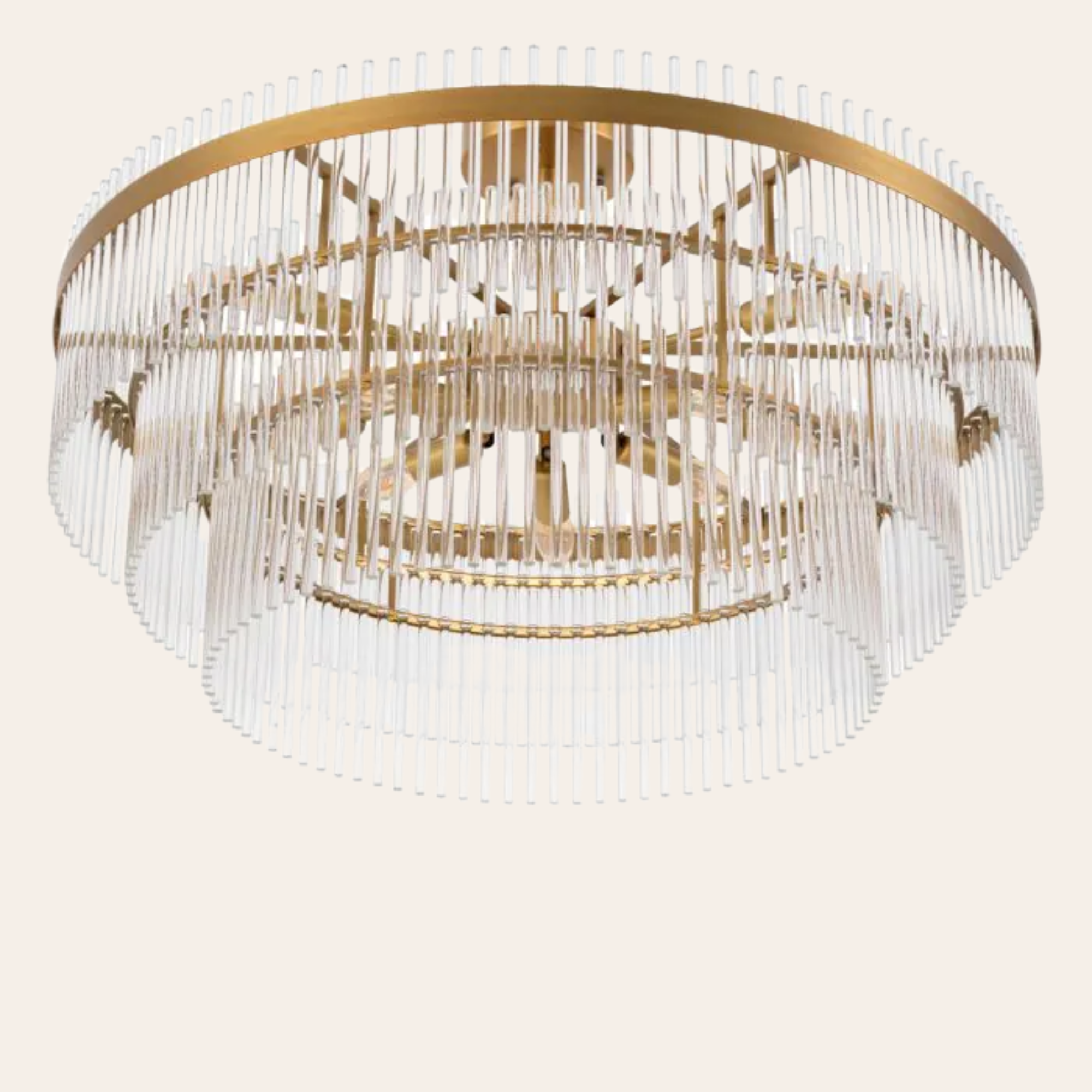 Eichholtz East Plafondlamp | Antiek Messing, Helder Glas voor Slaapkamer