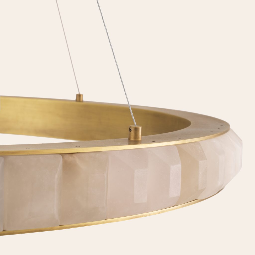 Eichholtz Cabildo Hanglamp | Antique Brass, Alabaster