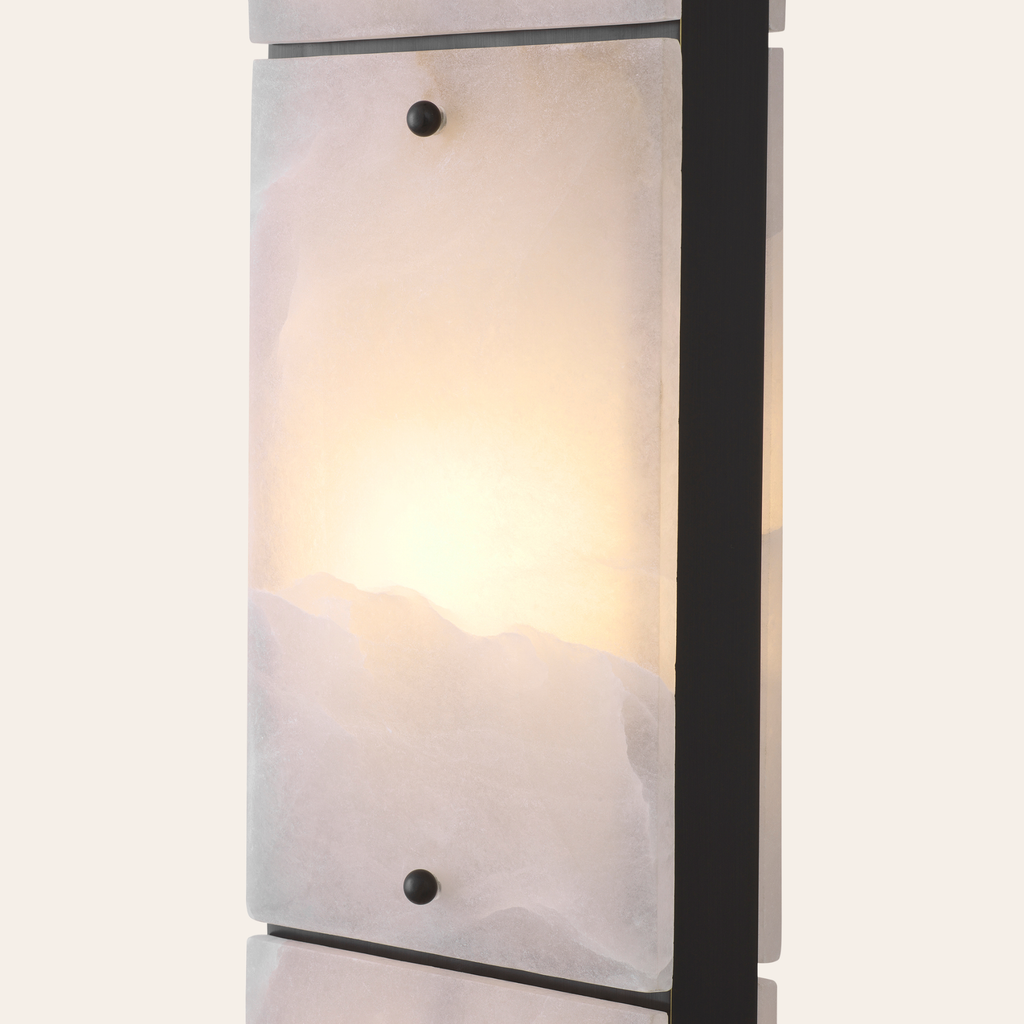 Eichholtz Ortiz Vloerlamp | Alabaster en Brons, Warm Licht