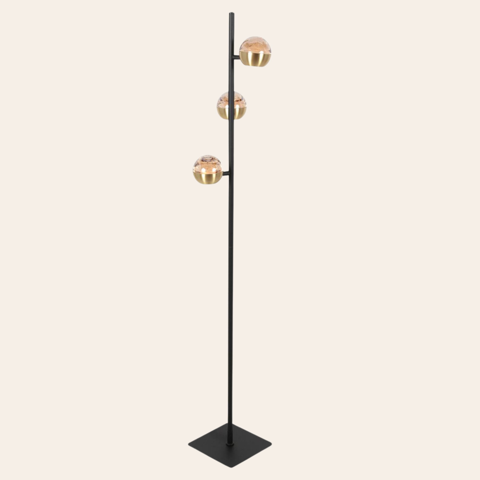 Steinhauer Belluno Vloerlamp | Zwart Messing, Dim to Warm LED voor Woonkamer