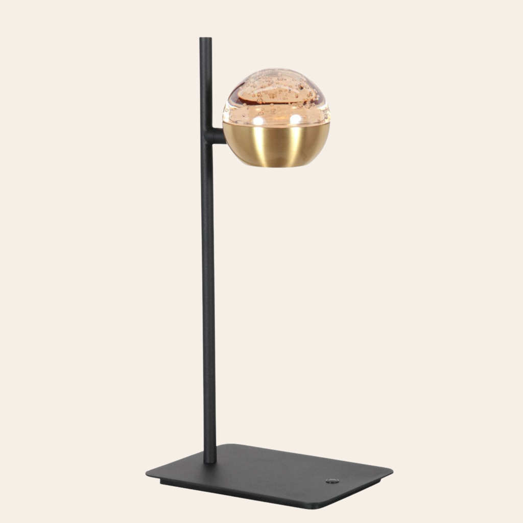 Steinhauer Belluno Tafellamp Zwart Messing | Dimbaar LED, Compact Ontwerp Steinhauer