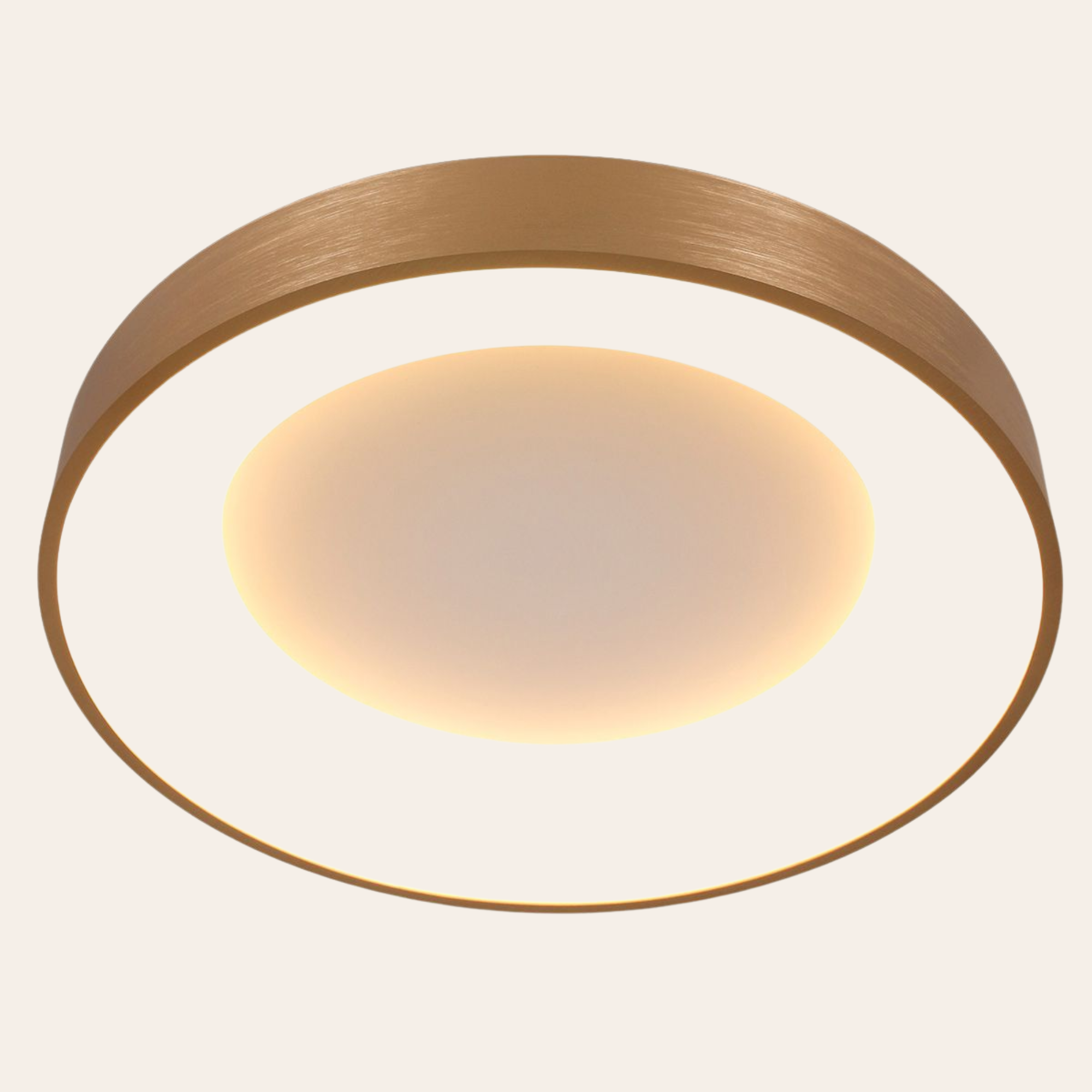 Steinhauer Ringlede Plafondlamp | Gouden LED Ø48 cm, Dimbaar voor Slaapkamer en Woonruimte