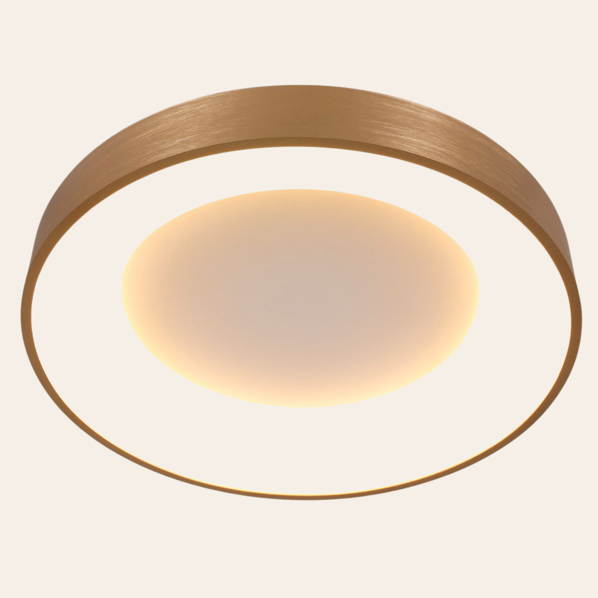 Steinhauer Ringlede Plafondlamp | Gouden LED Ø48 cm, Dimbaar voor Slaapkamer en Woonruimte Steinhauer