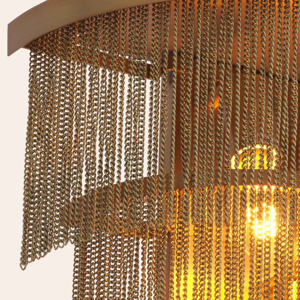 Eichholtz Tissot Wandlamp | Antique Brass, Drie Lagen Kettingen