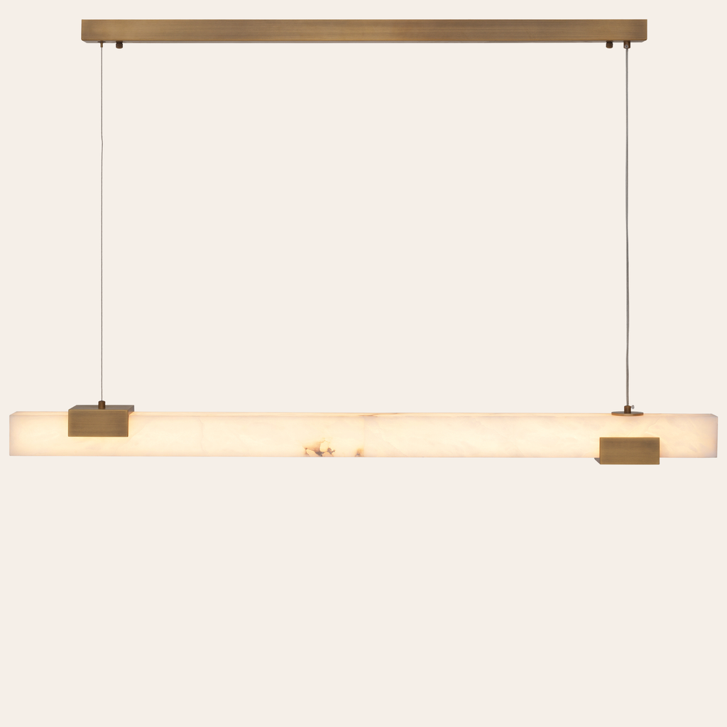 Eichholtz Furore Hanglamp | Albast, Antiek Messing, Ideaal Voor Eettafel