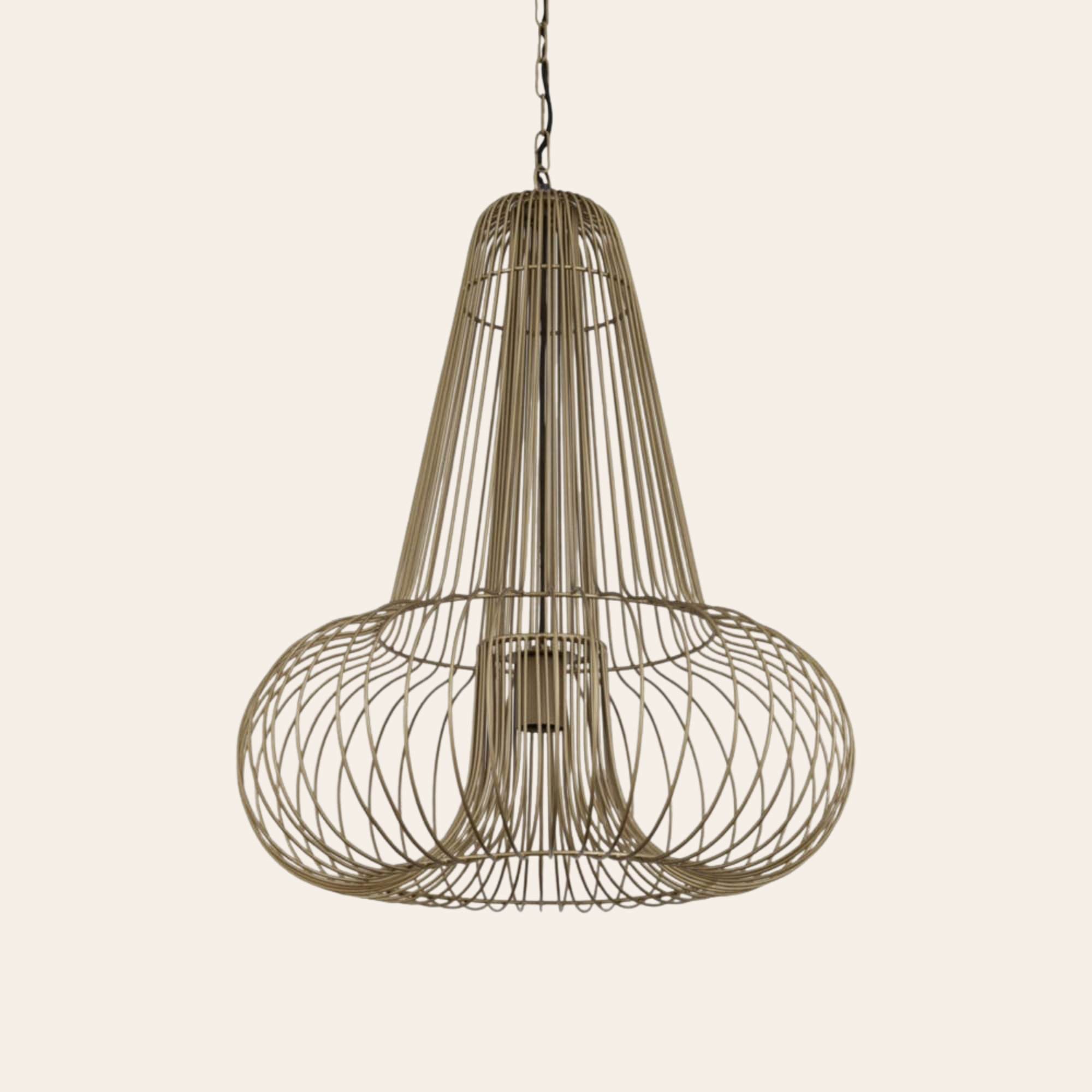PTMD Aluesi Hanglamp Brons met Antiek Messing Afwerking - Metalen Design Hanglamp 1-Lichts