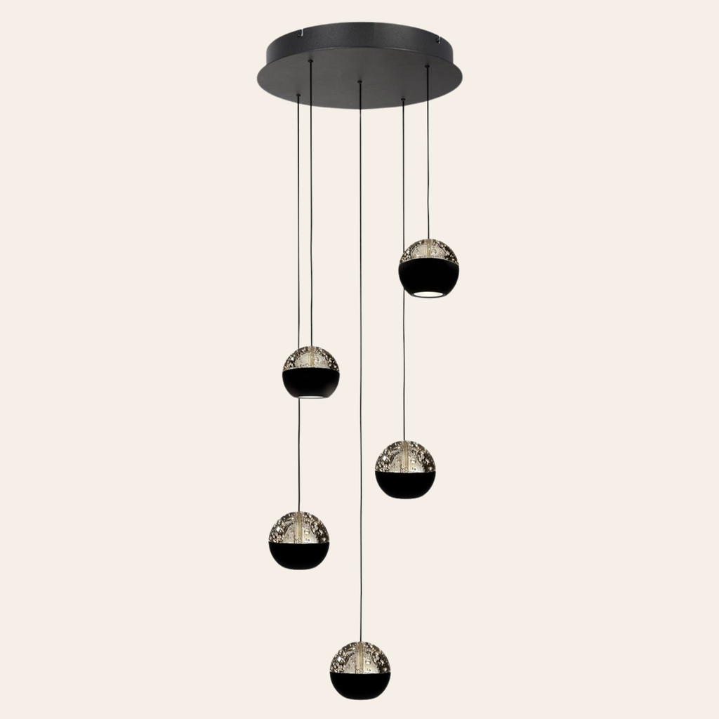 Steinhauer Belluno Hanglamp | 5-lichts, Smoke Glas, Verstelbaar Cable Lift Steinhauer