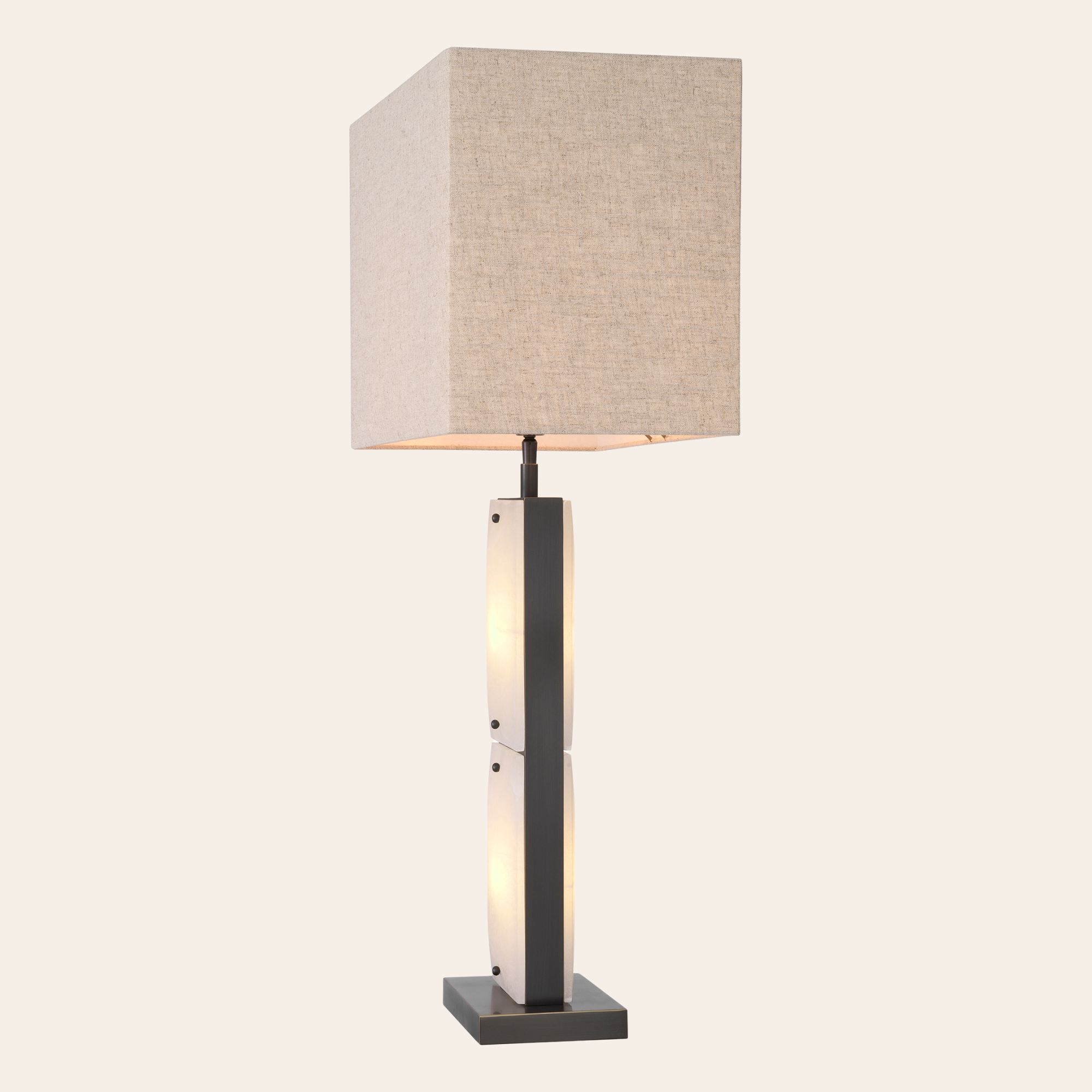 Eichholtz Ortiz Tafellamp | Alabaster, Bronze Highlight