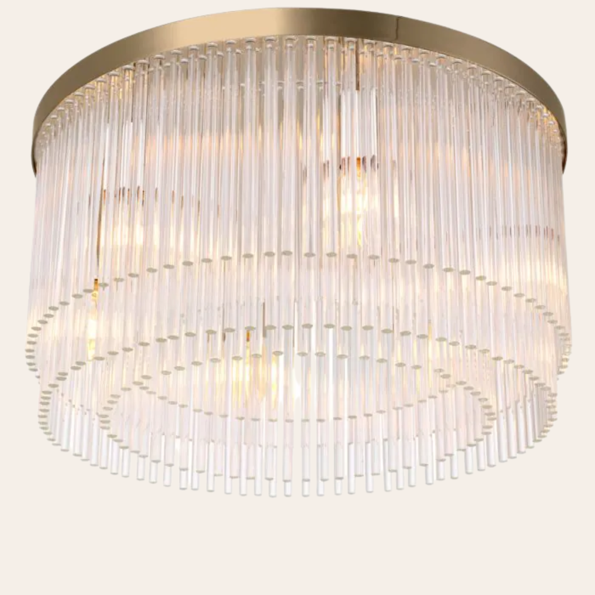 Eichholtz Hector Plafondlamp | Licht Geborsteld Messing, Art Deco Slaapkamer Verlichting