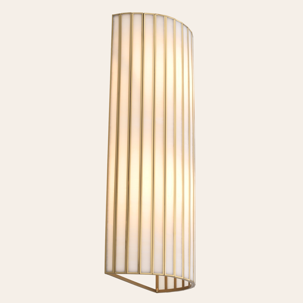 Eichholtz Monari Wandlamp | Antiek Messing, Handgemaakt Glas voor Binnen