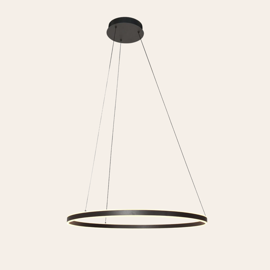 Steinhauer Ringlux Hanglamp | Zwarte LED-ring Ø80 cm, Verstelbaar voor Eettafel en Woonkamer Steinhauer