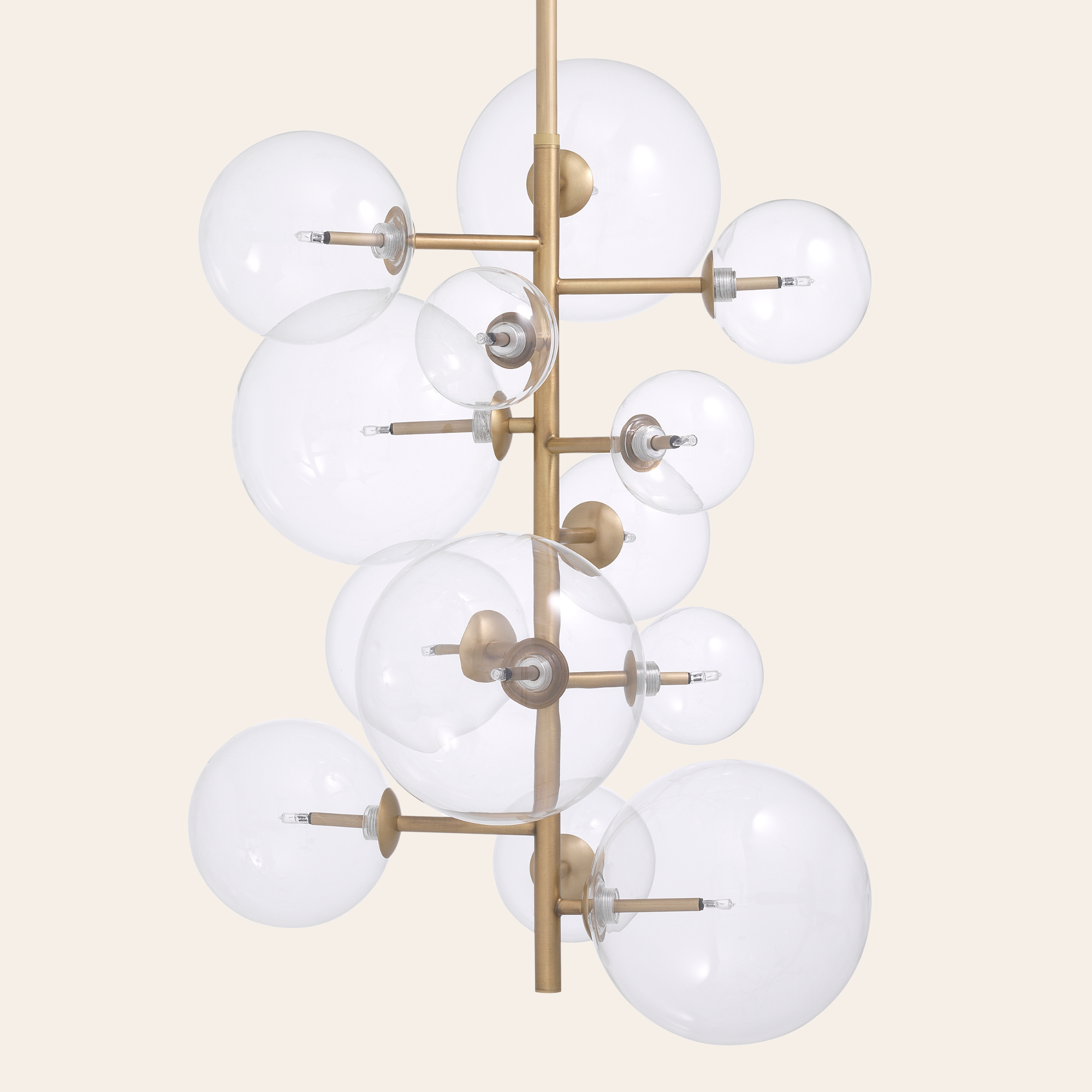 Eichholtz Ezra Chandelier | Antique Brass, Clear Glass
