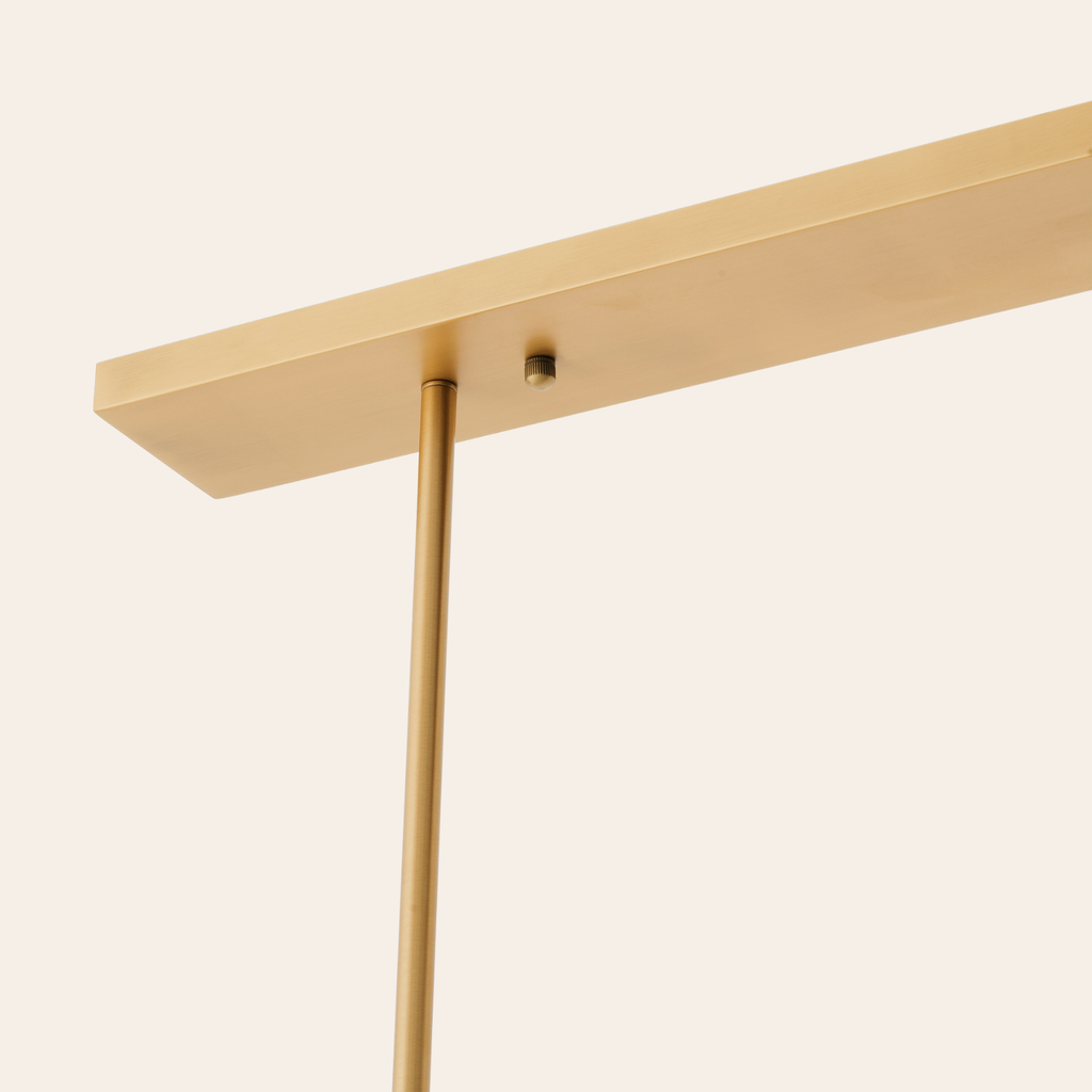 Eichholtz Laurent Rechthoekige Kroonluchter Antiek Messing met Gerookt & Champagneglas - 11-Lichts Hanglamp 127 cm