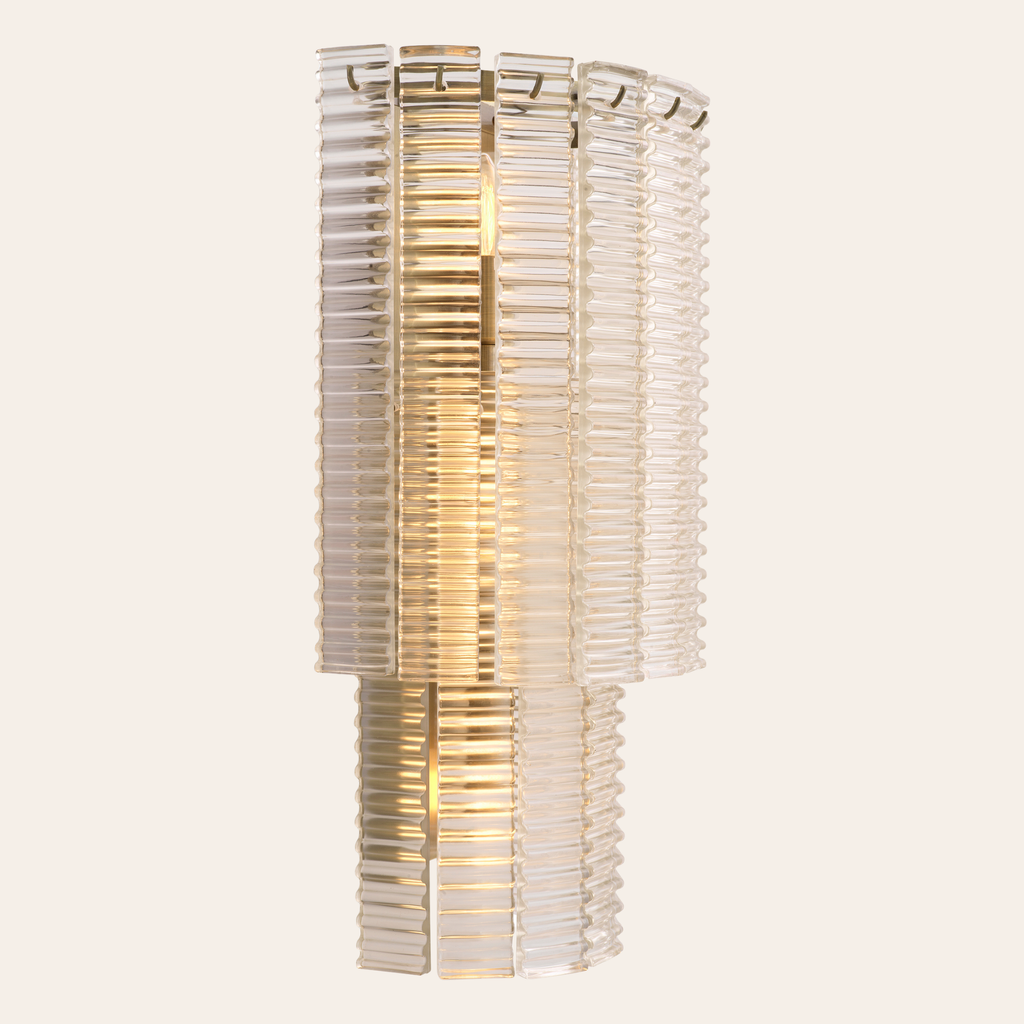 Eichholtz Imperial Wandlamp | Geborsteld Messing, Glas
