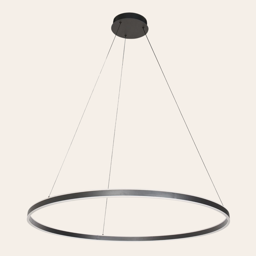 Steinhauer Ringlux Hanglamp Zwart | Verstelbare LED-ring Ø100 cm voor Eettafel en Woonkamer Steinhauer