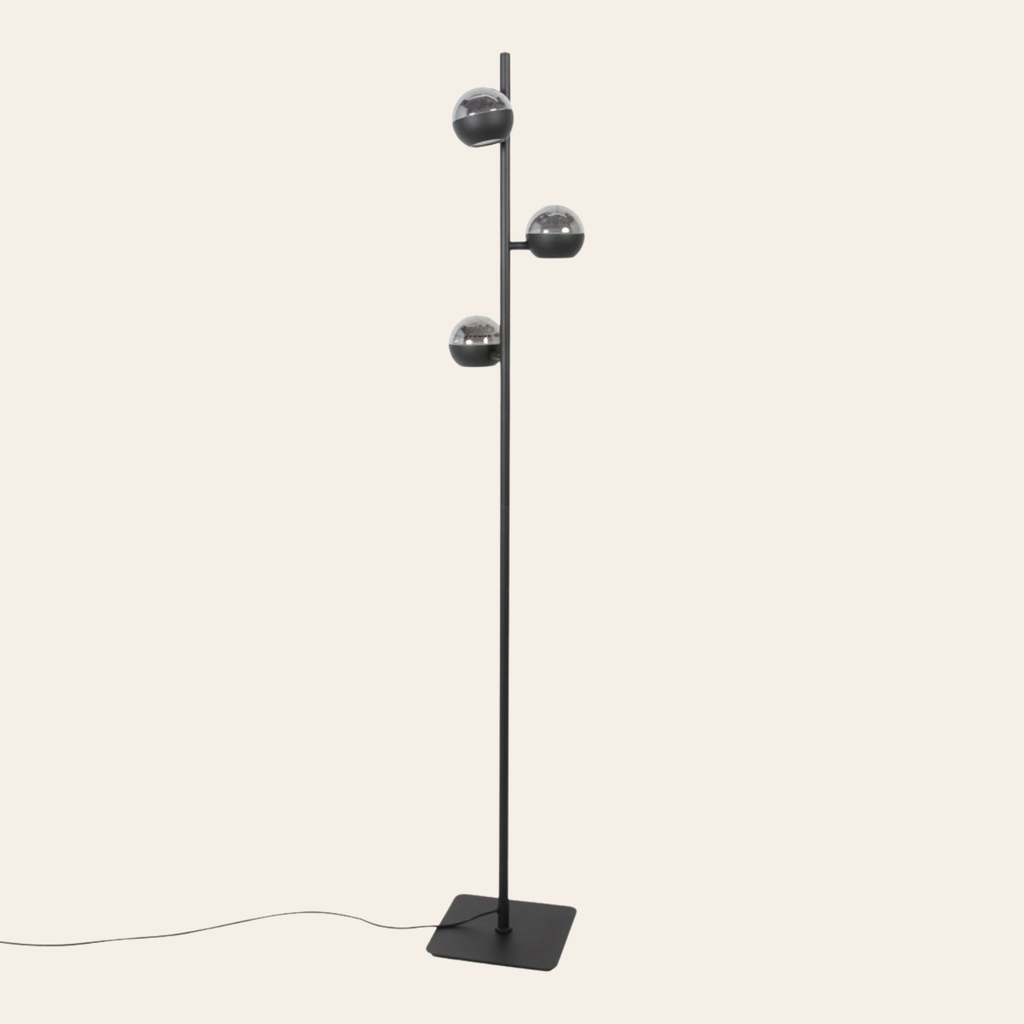 Steinhauer Belluno Vloerlamp | Smoke Glas, Dimbaar, 3-Lichts Design voor Woonkamer