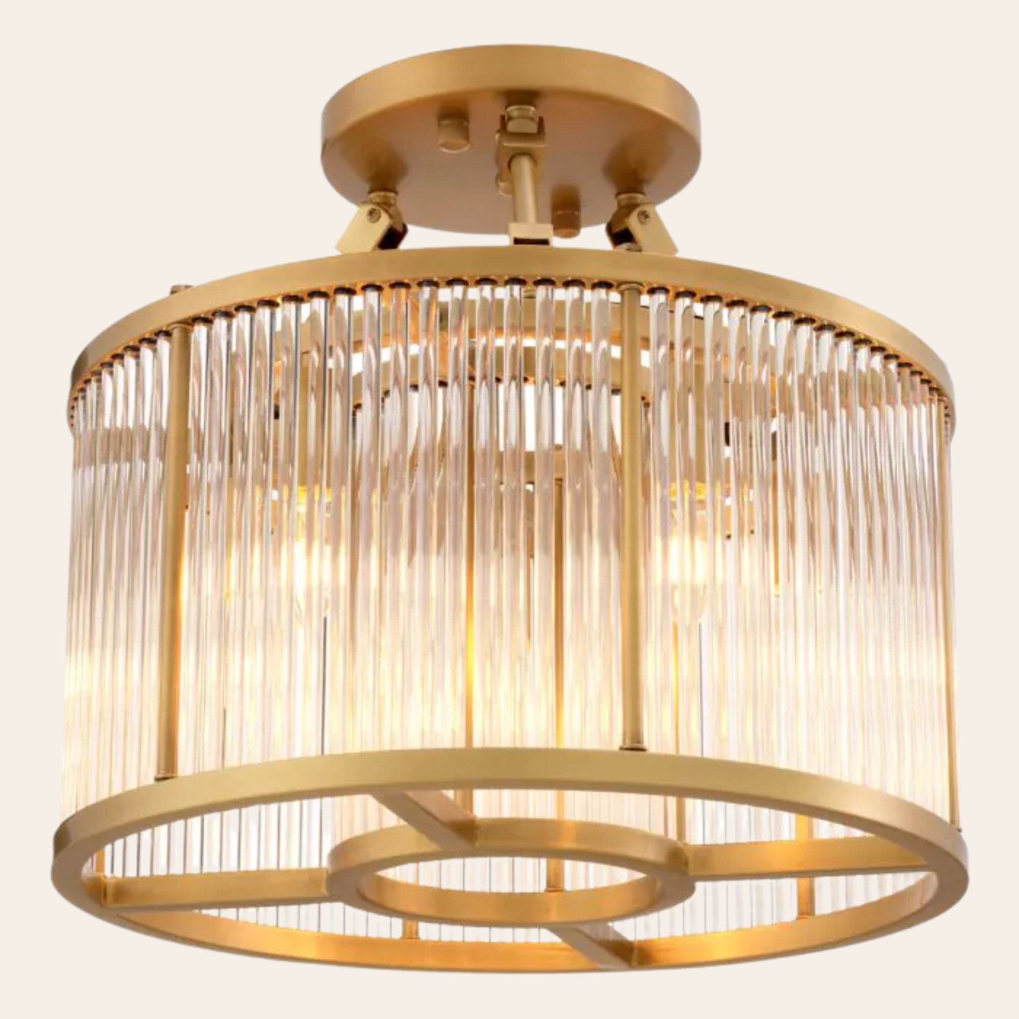 Eichholtz Bernardi S Plafondlamp | Antiek Messing, Art Deco Design
