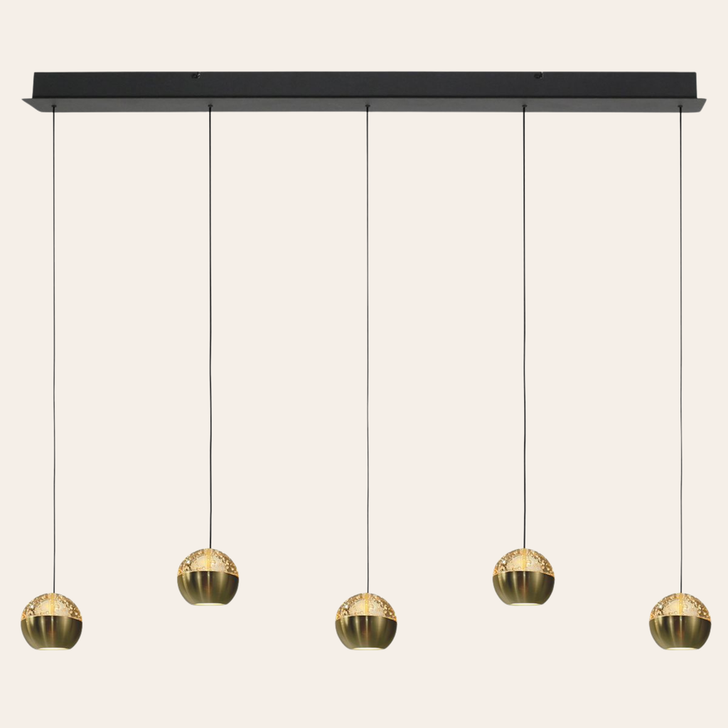 Steinhauer Belluno Hanglamp Messing | Verstelbaar 5-Lichts, Modern Voor Eettafel