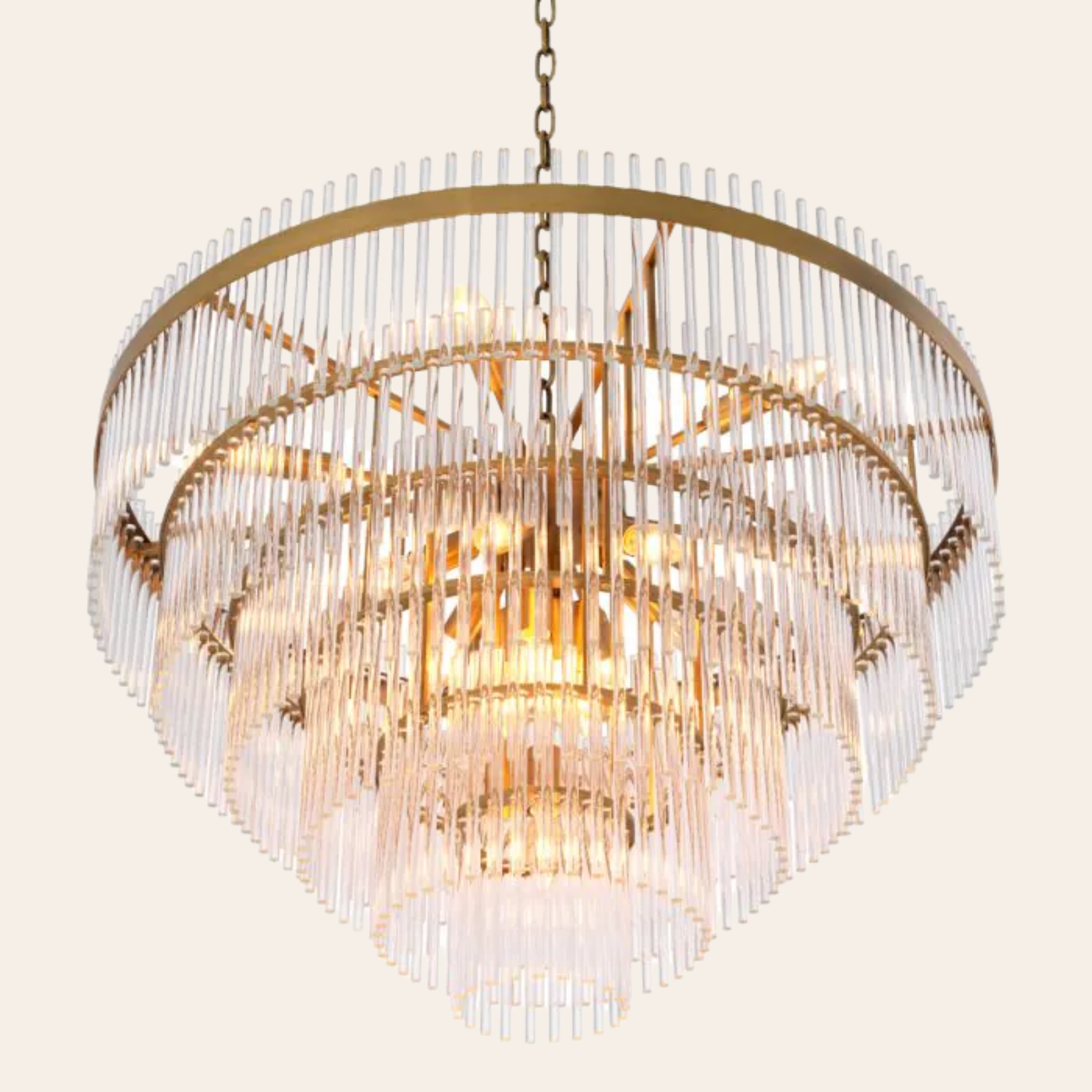 Eichholtz East Kroonluchter | Antiek Messing, Art Deco Stijl