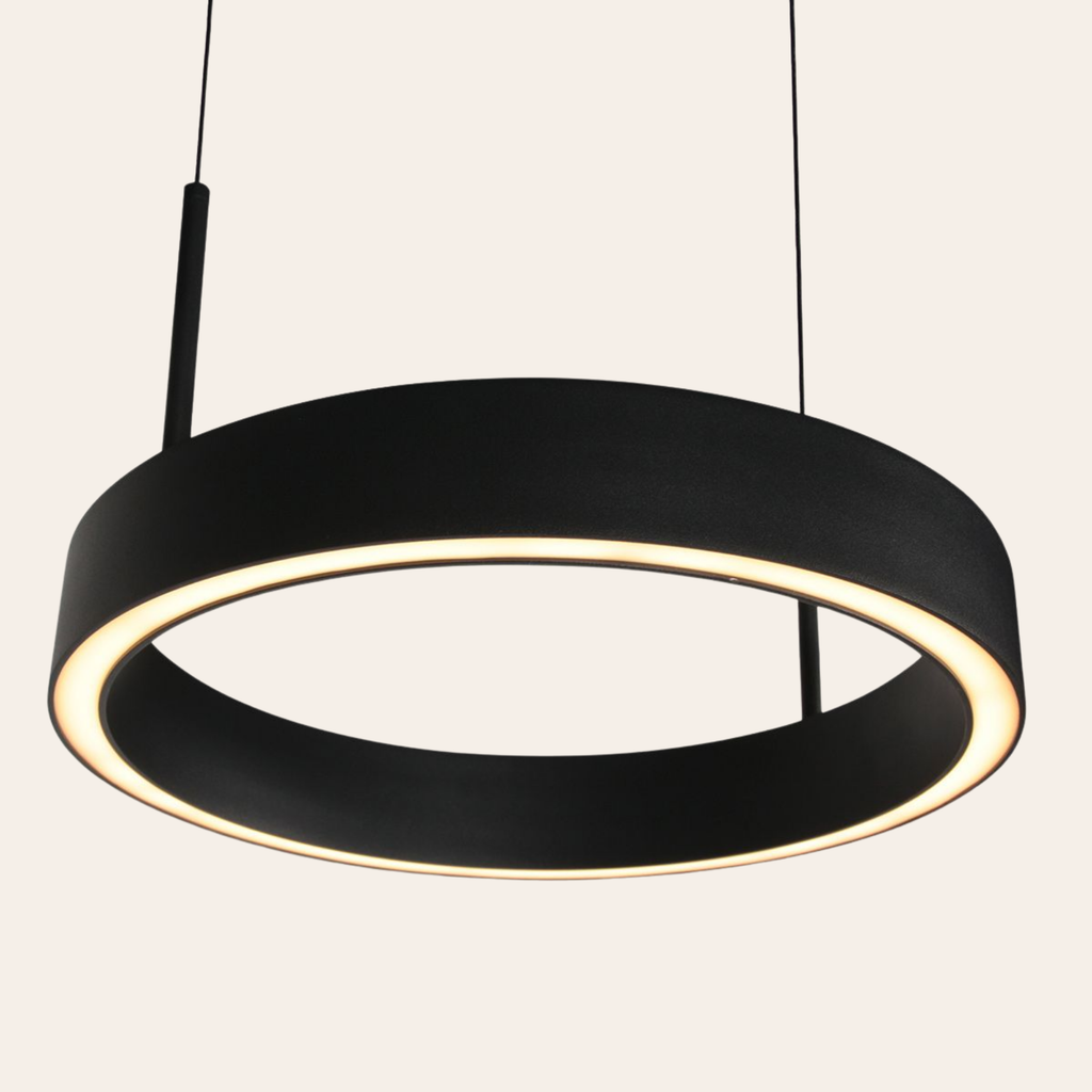 Steinhauer Mykty Hanglamp | Zwart, Verstelbare Cirkelringen voor Eettafel en Woonkamer Steinhauer