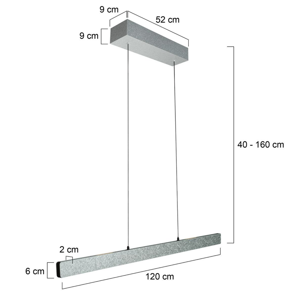 Steinhauer Fluxy Hanglamp Eettafel | Champagne Staal, Verstelbaar met Bewegingssensor Steinhauer