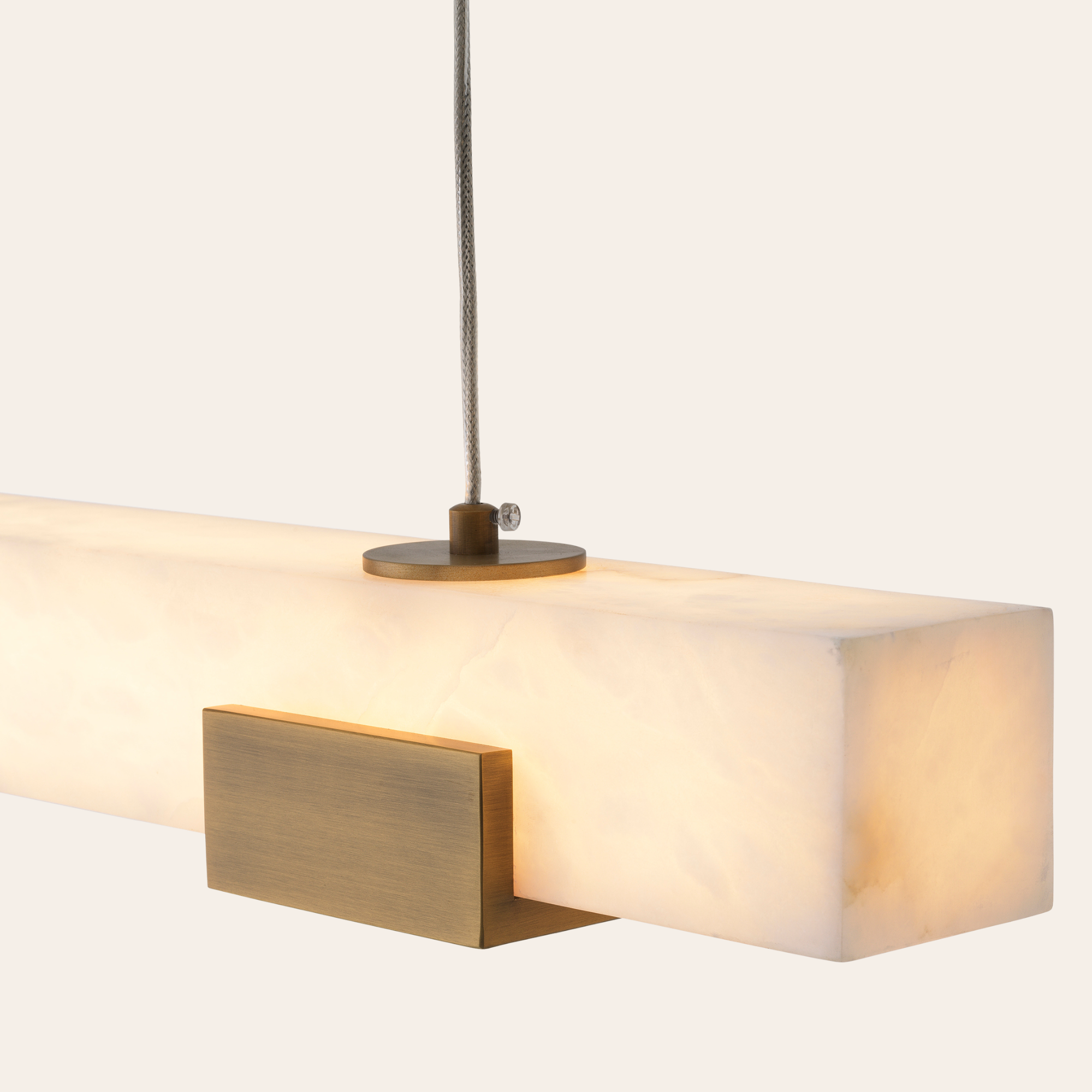 Eichholtz Furore Hanglamp | Albast, Antiek Messing, Ideaal Voor Eettafel